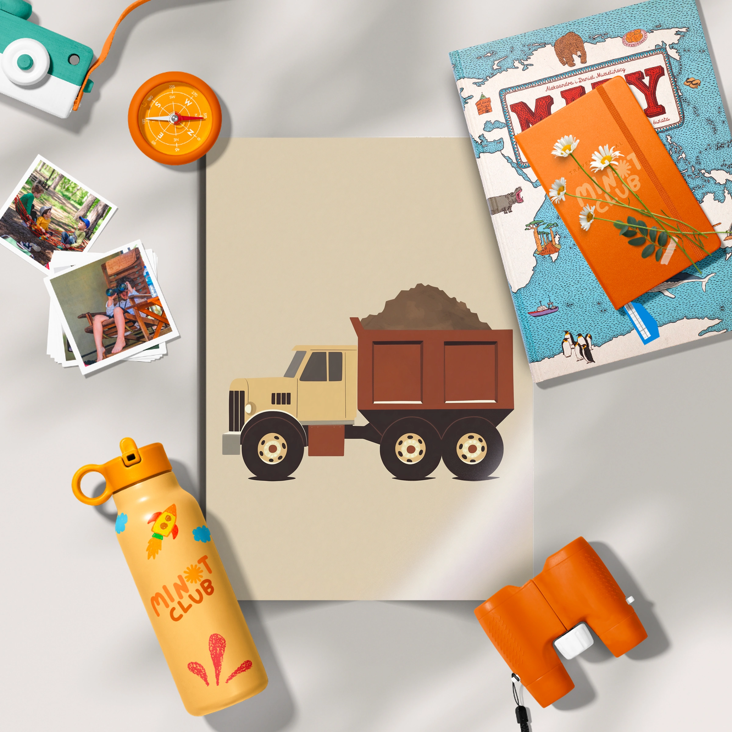 Loaded Dump Truck Nursery Print