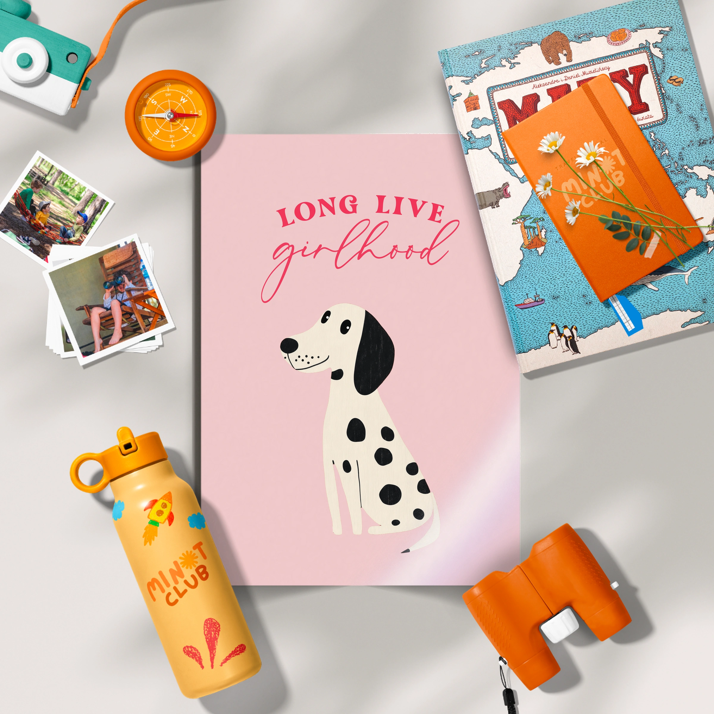 Long Live Girlhood Dalmatian Nursery Print