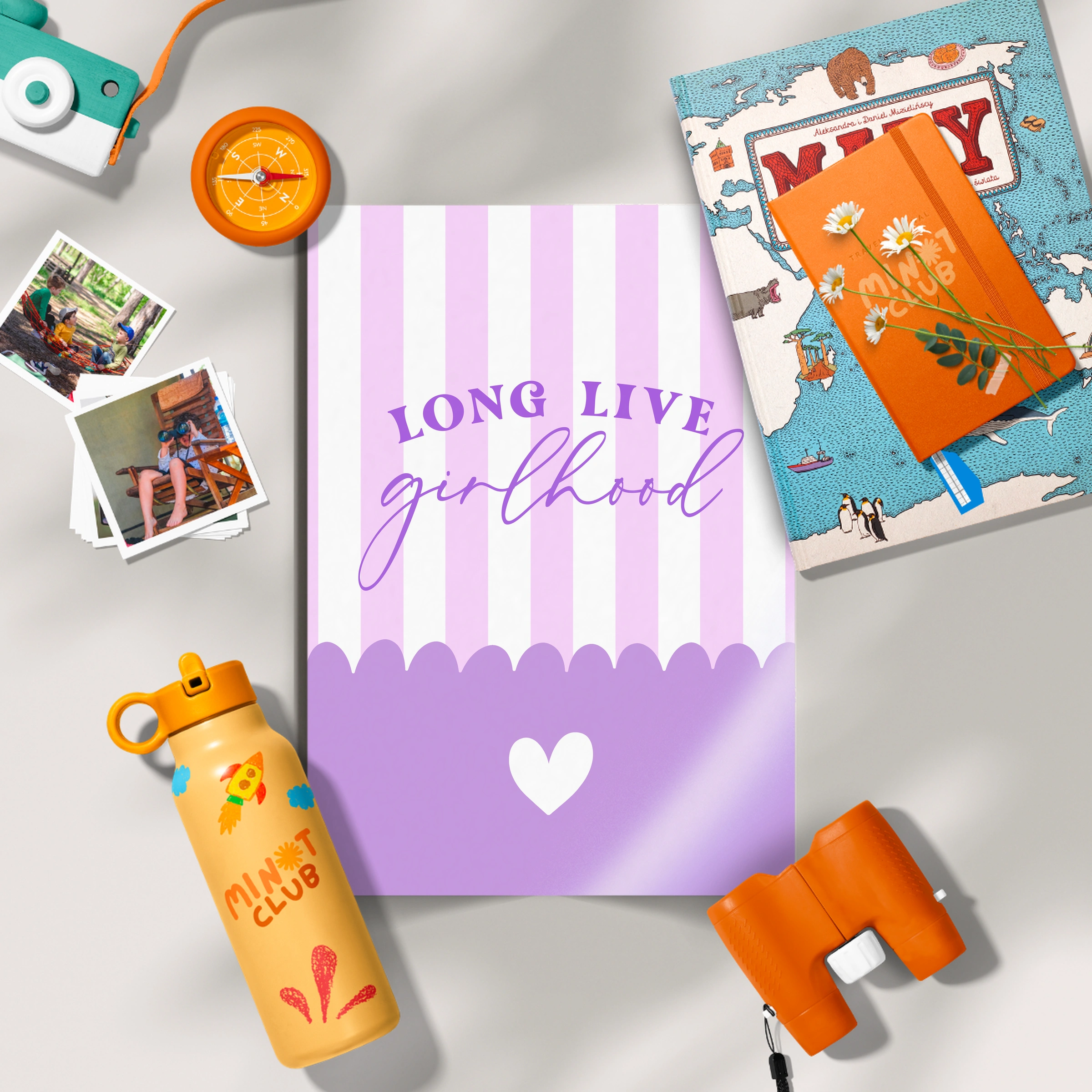 Long Live Girlhood Purple Nursery Print