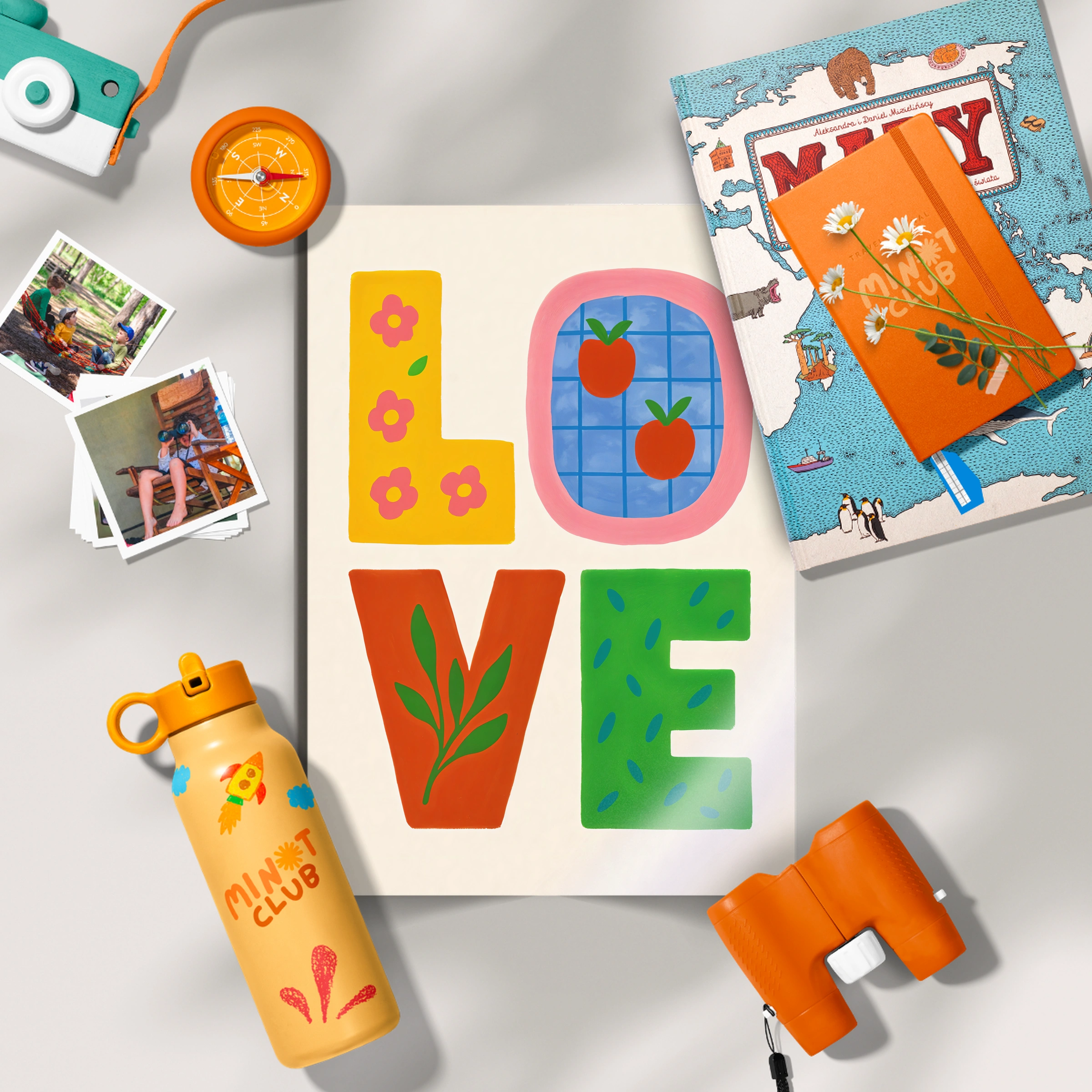 Love Nursery Print - flat lay nursery decor print