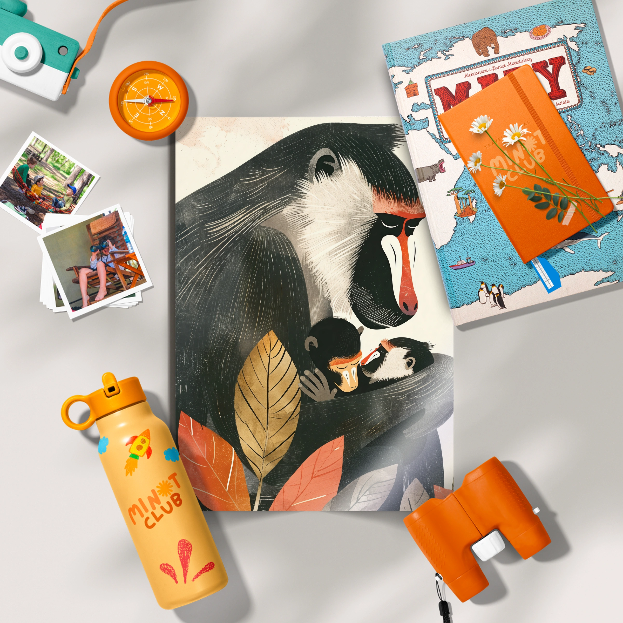 Mandrill Family Nursery Print