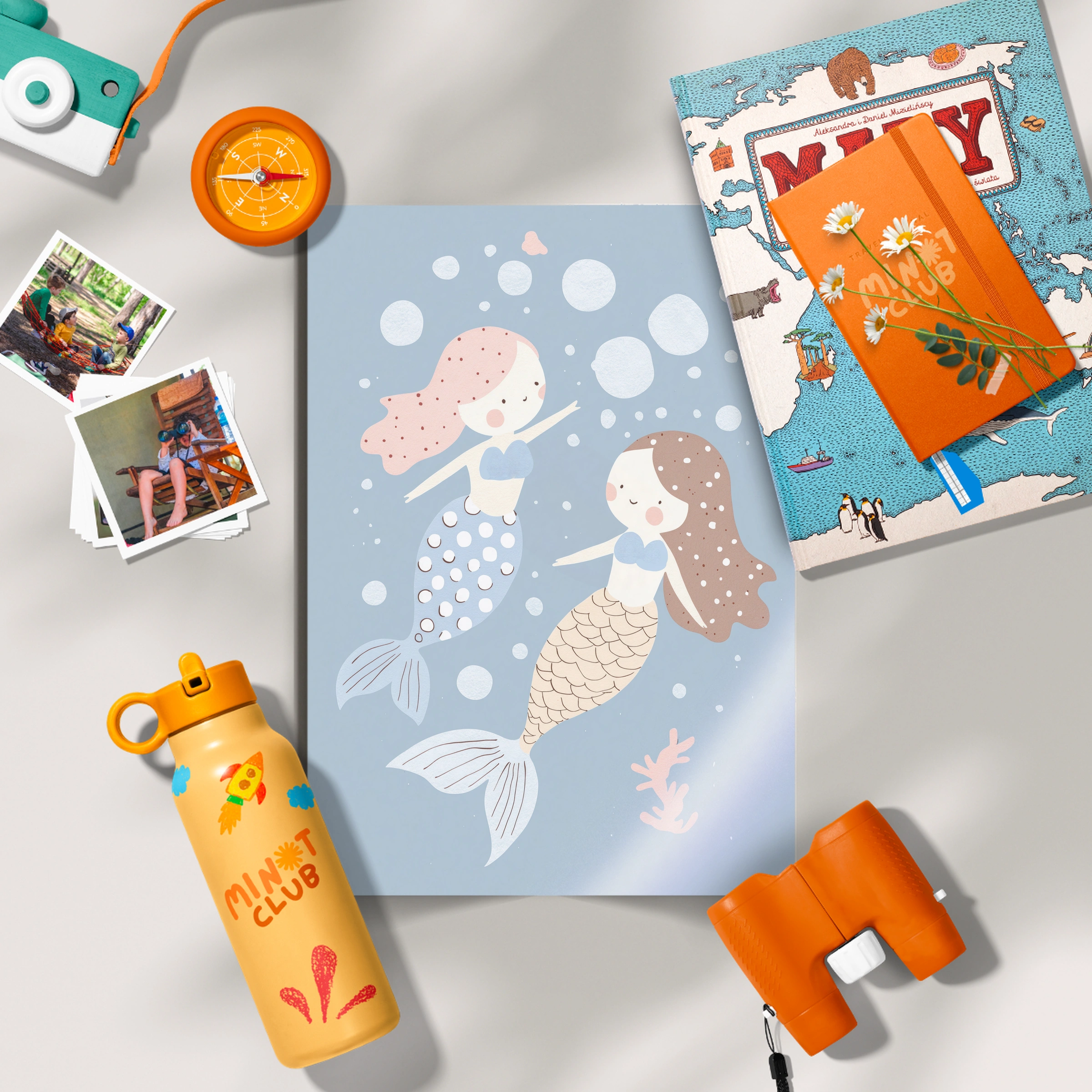 Mermaid Friends Nursery Print