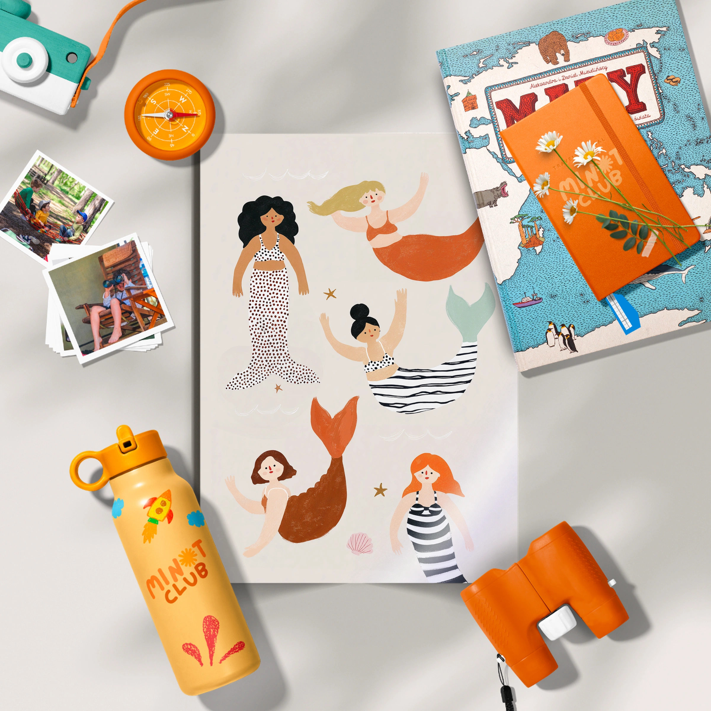 Mermaid Trio Nursery Print