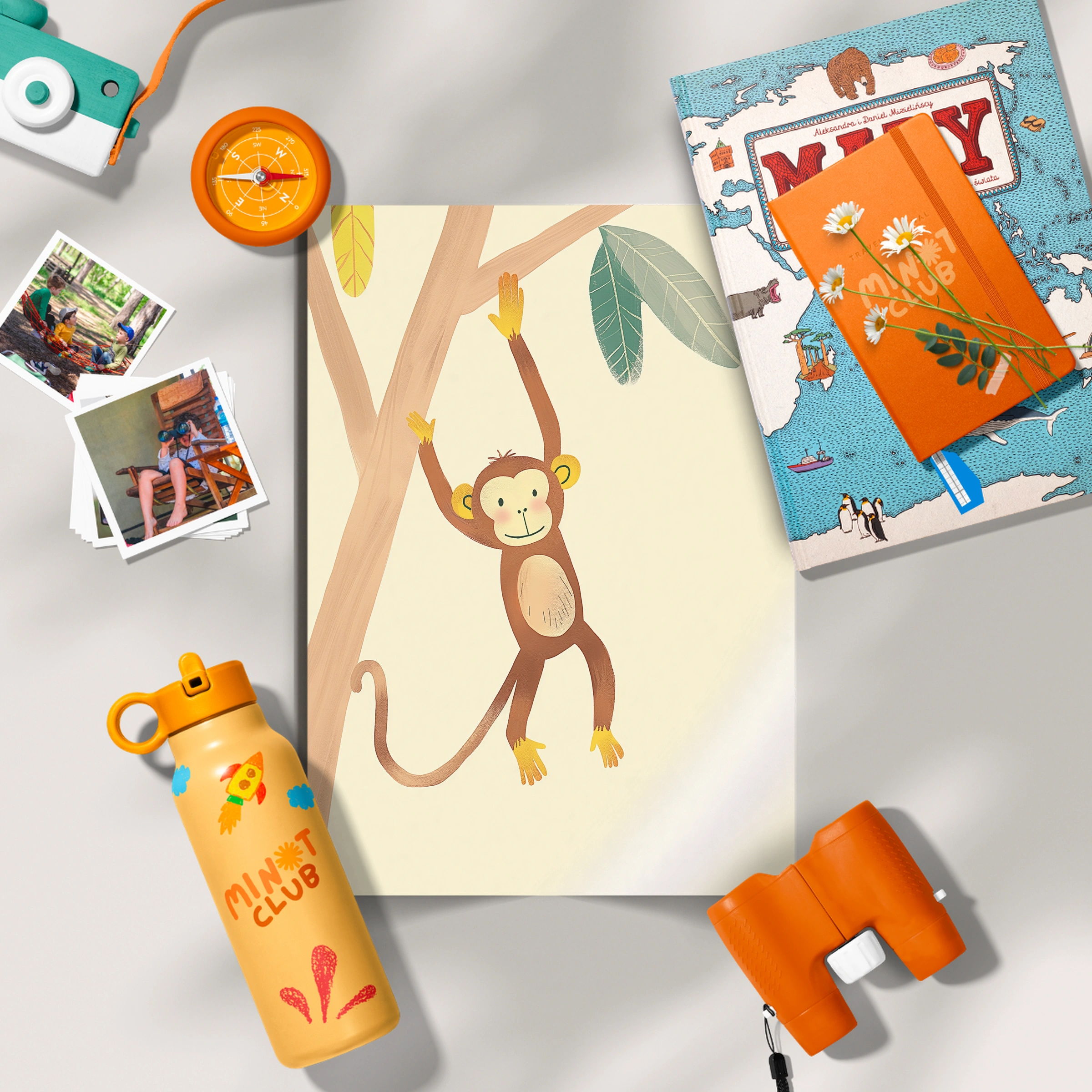 Monkey on a Branch Nursery Print