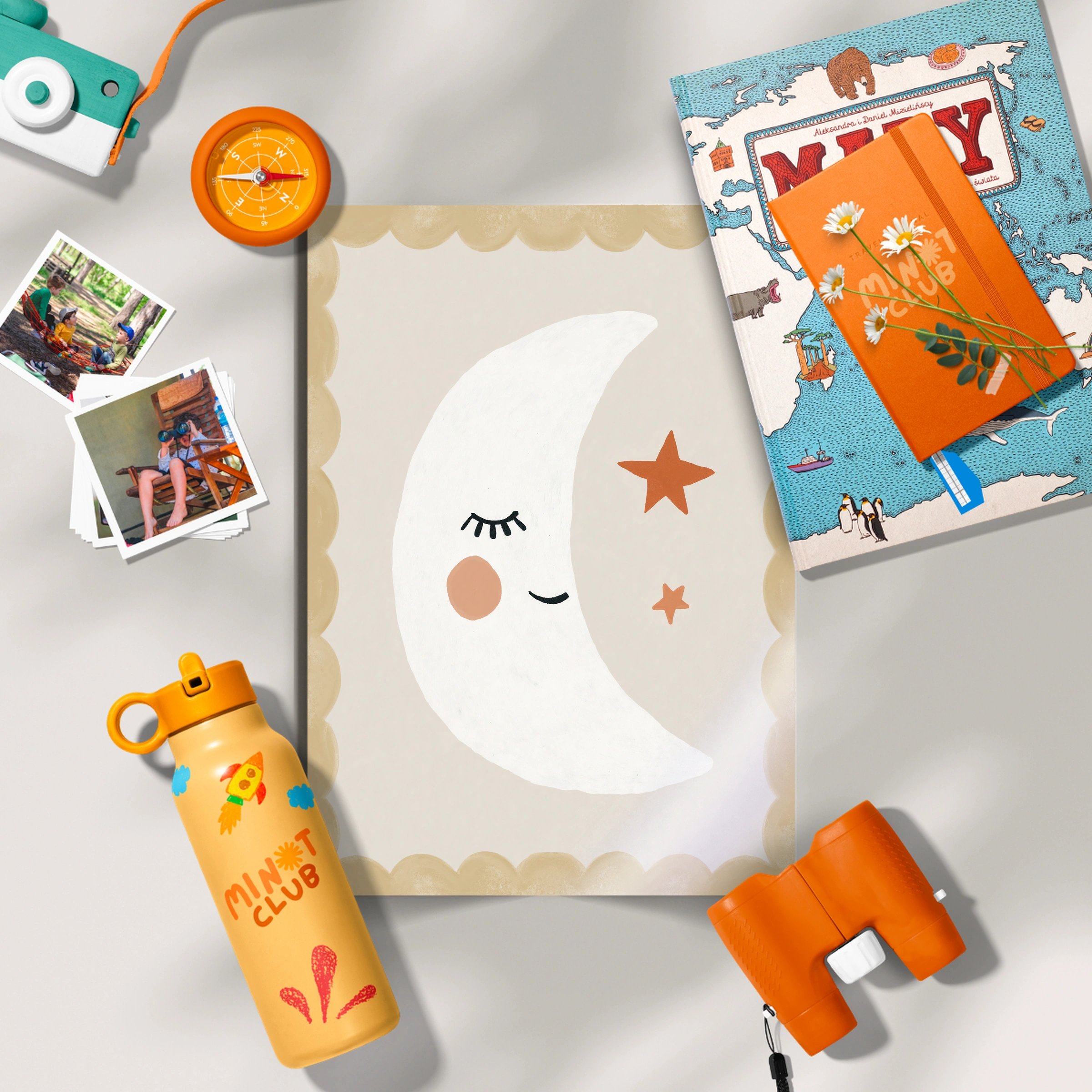 Moon and Stars Nursery Print