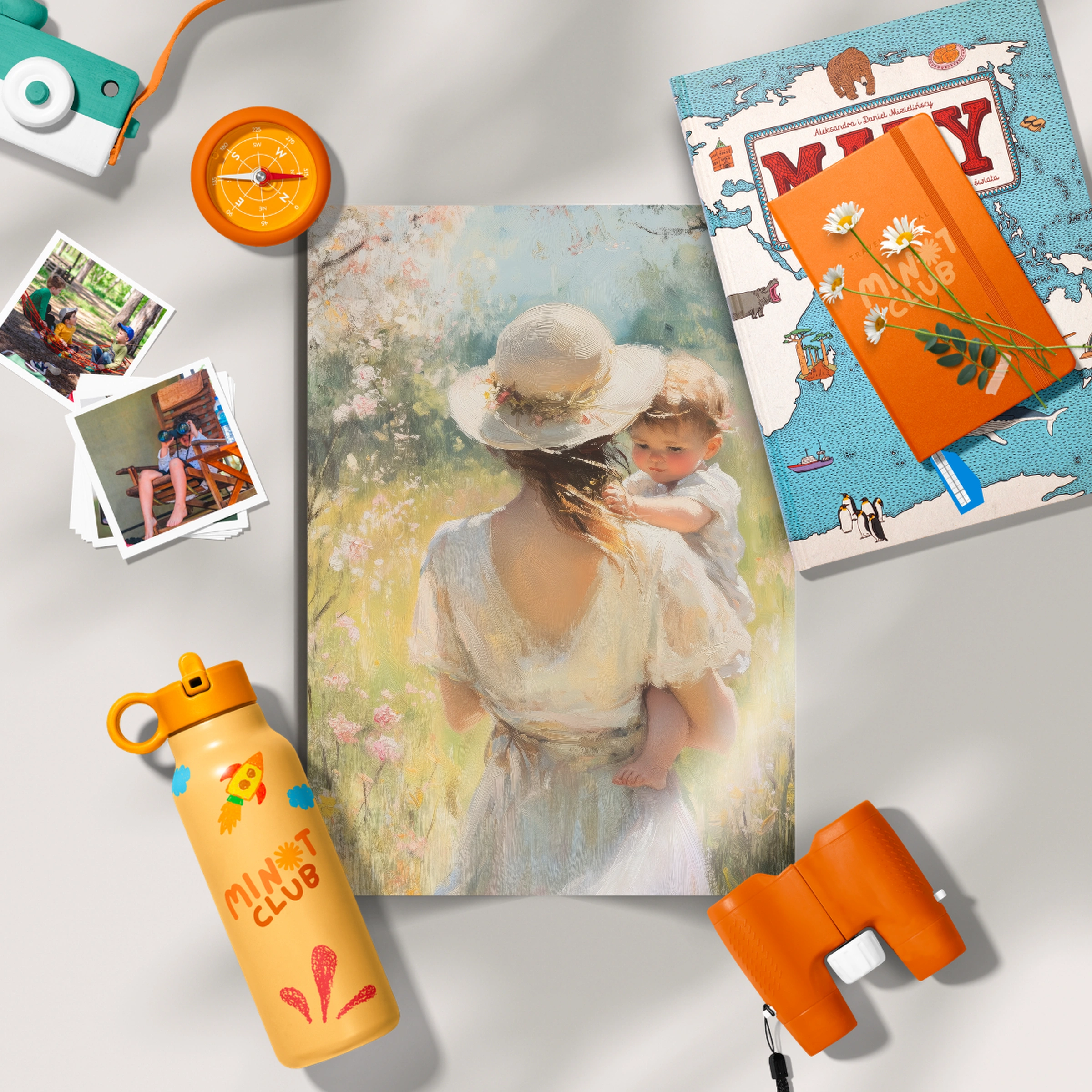 Mother and Baby in Blossom Nursery Print
