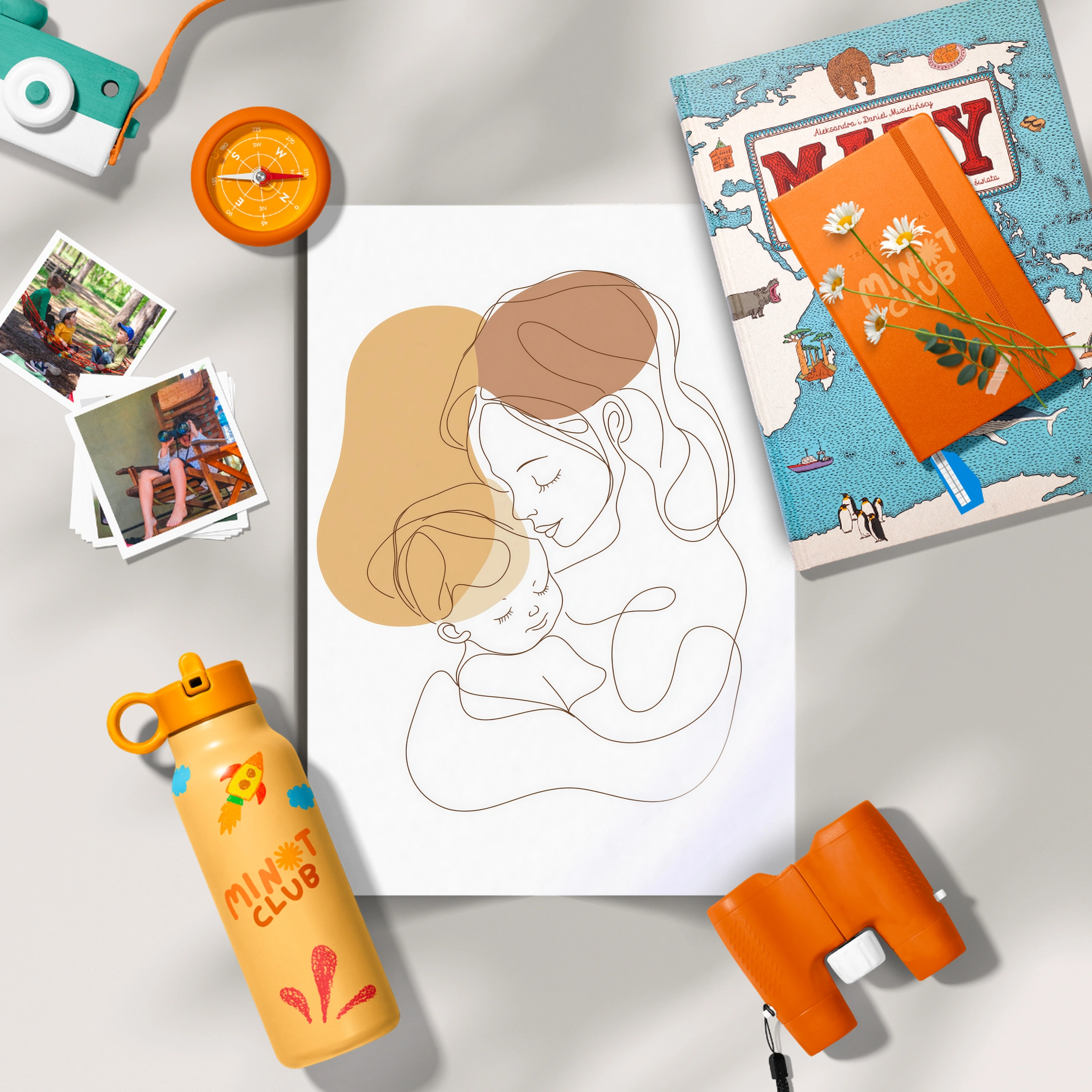 Mother Cradling Baby Nursery Print