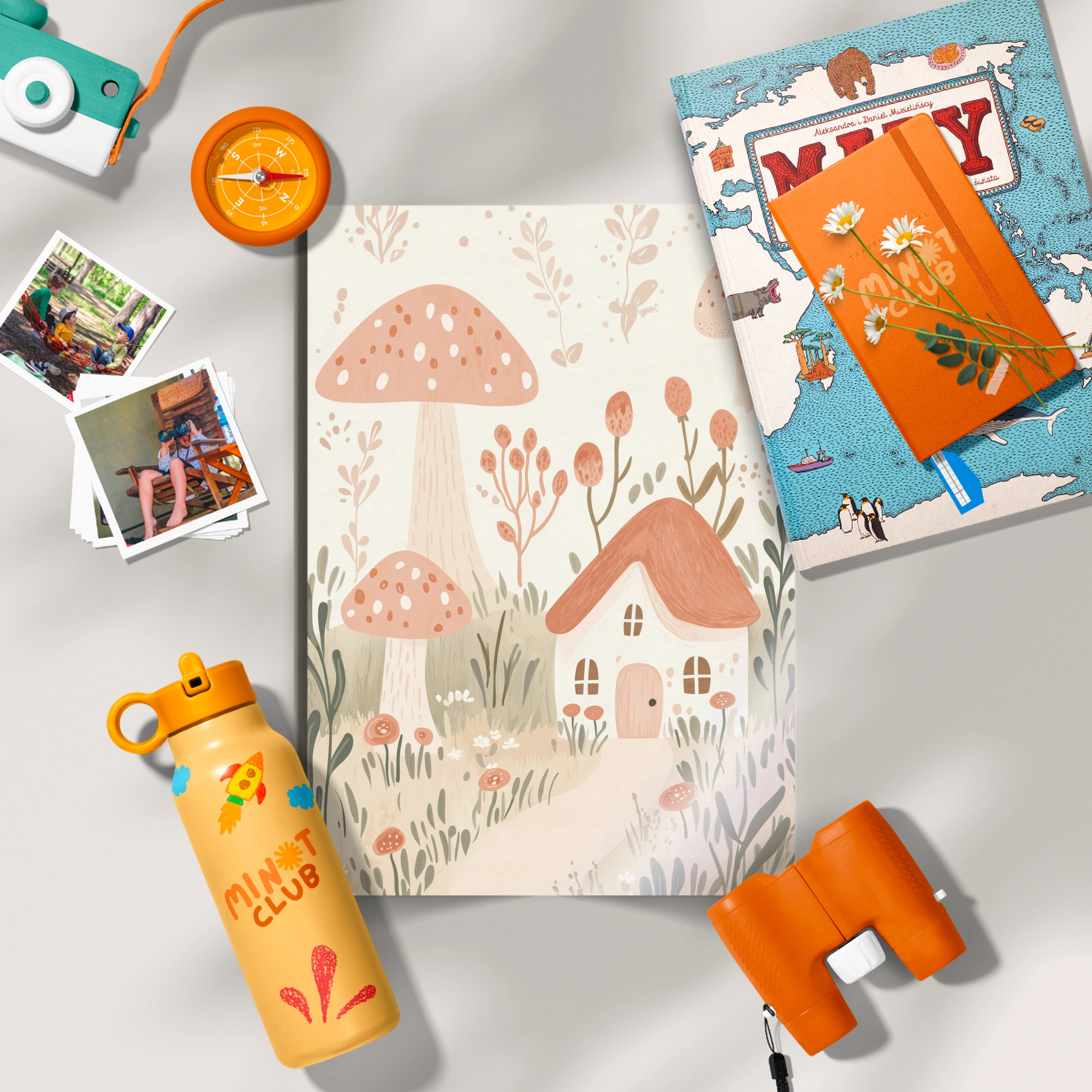Mushroom Cottage Nursery Print