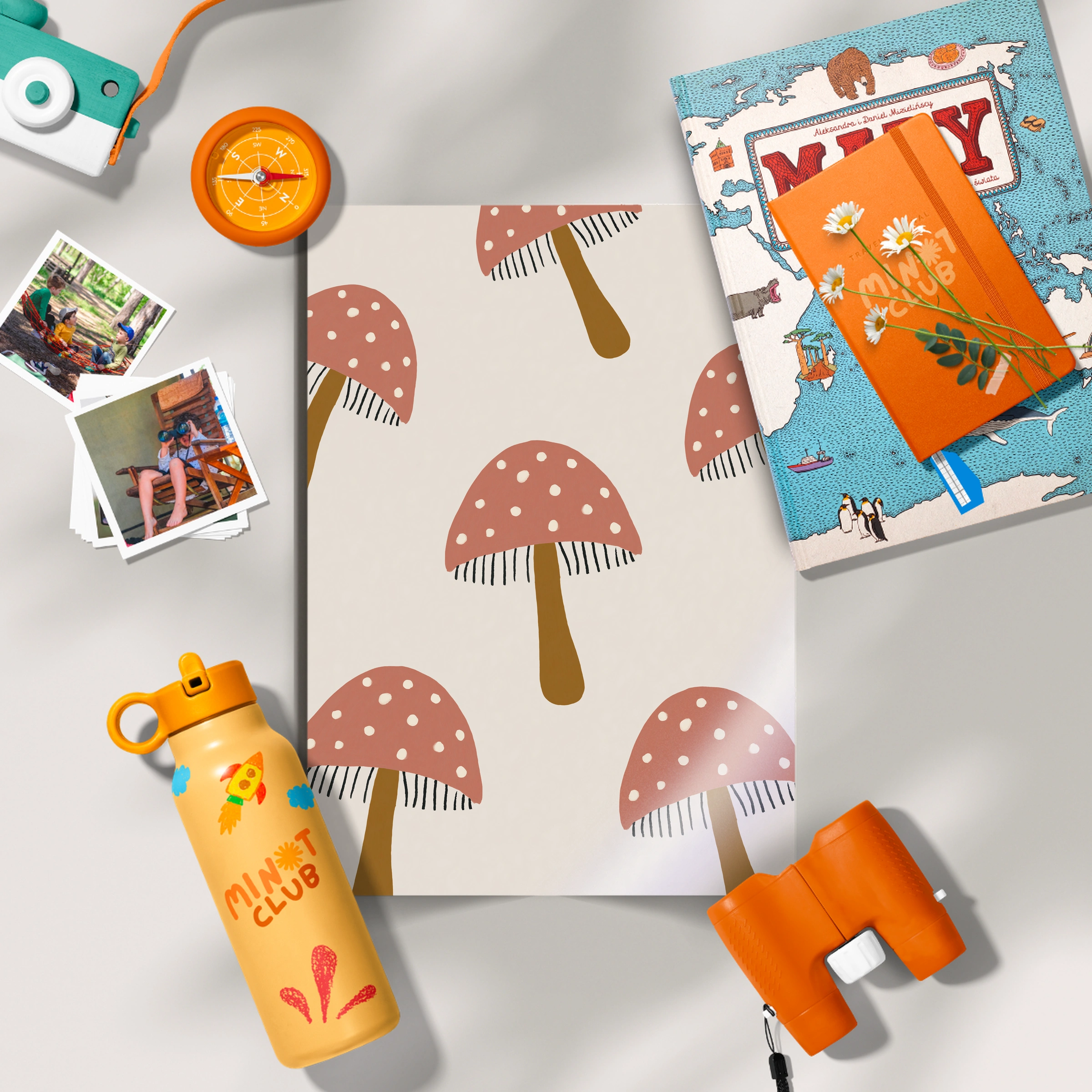 Mushroom Pattern Nursery Print