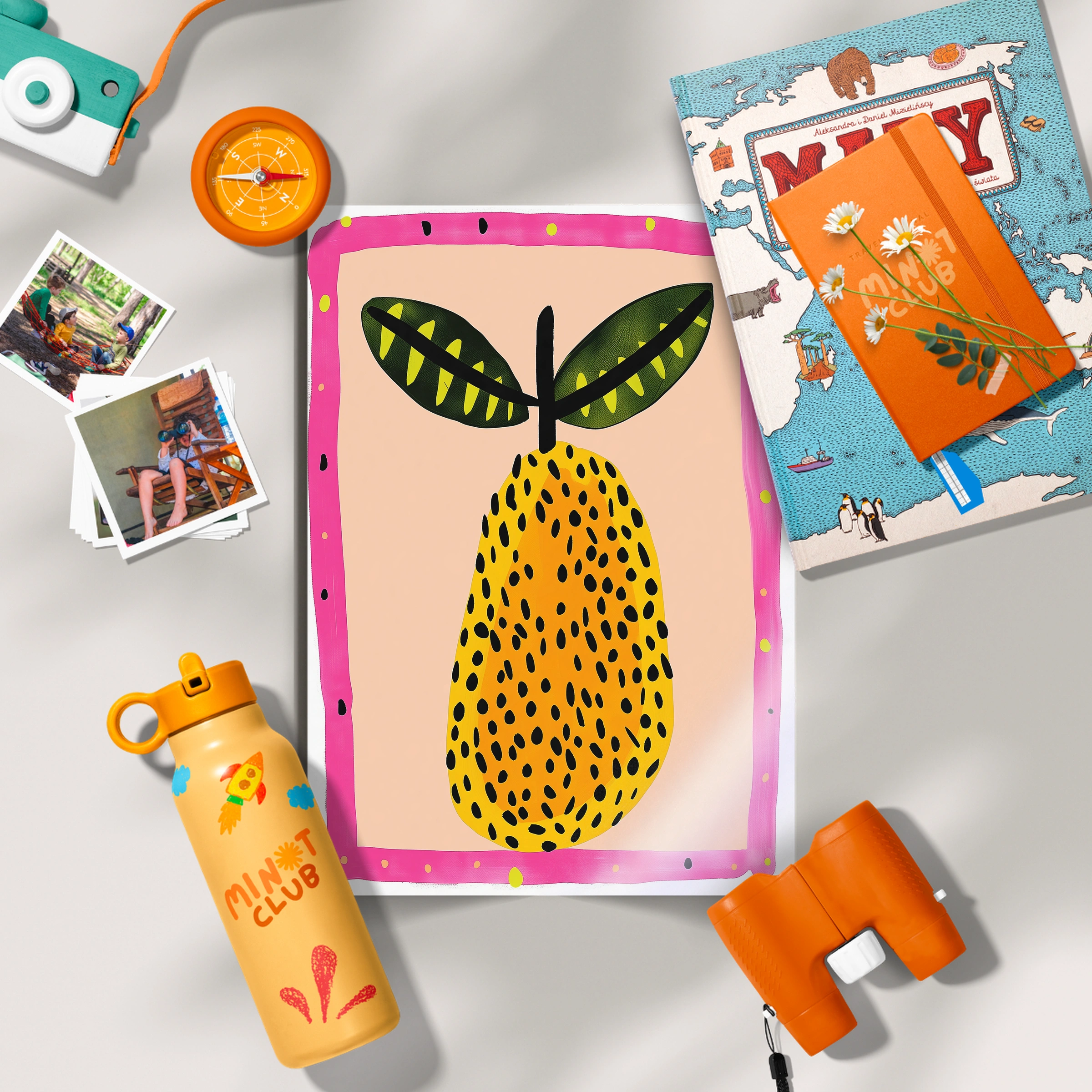 Painted Papaya Nursery Print