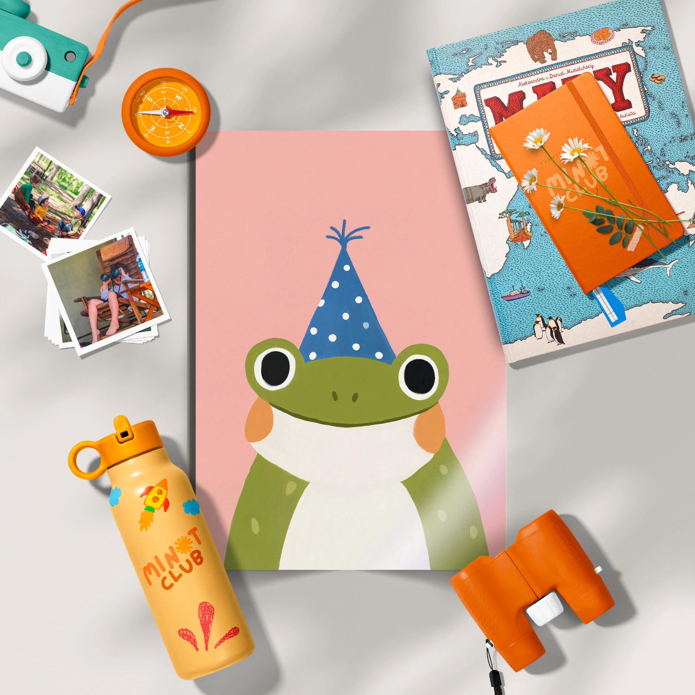 Party Frog Green Nursery Print