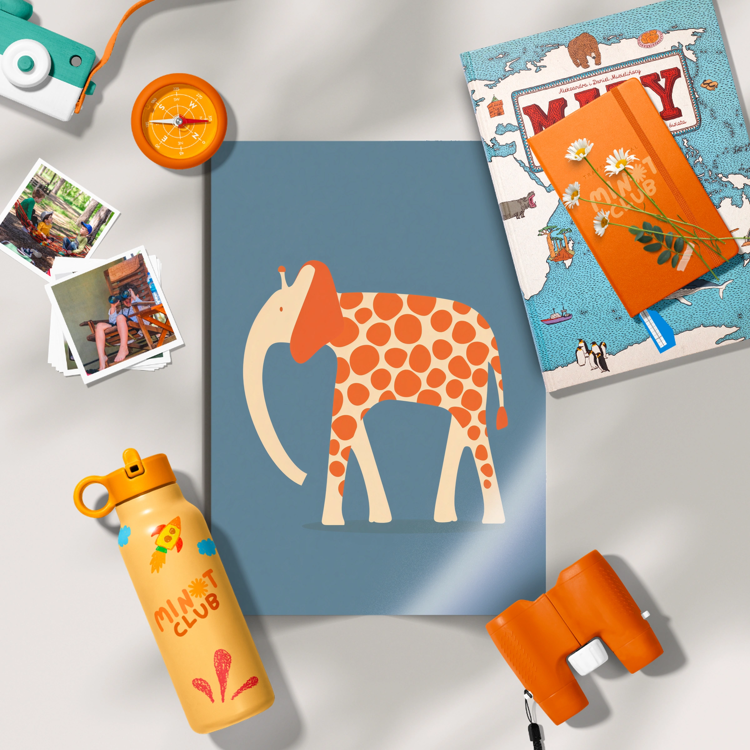 Patterned Elephant Nursery Print