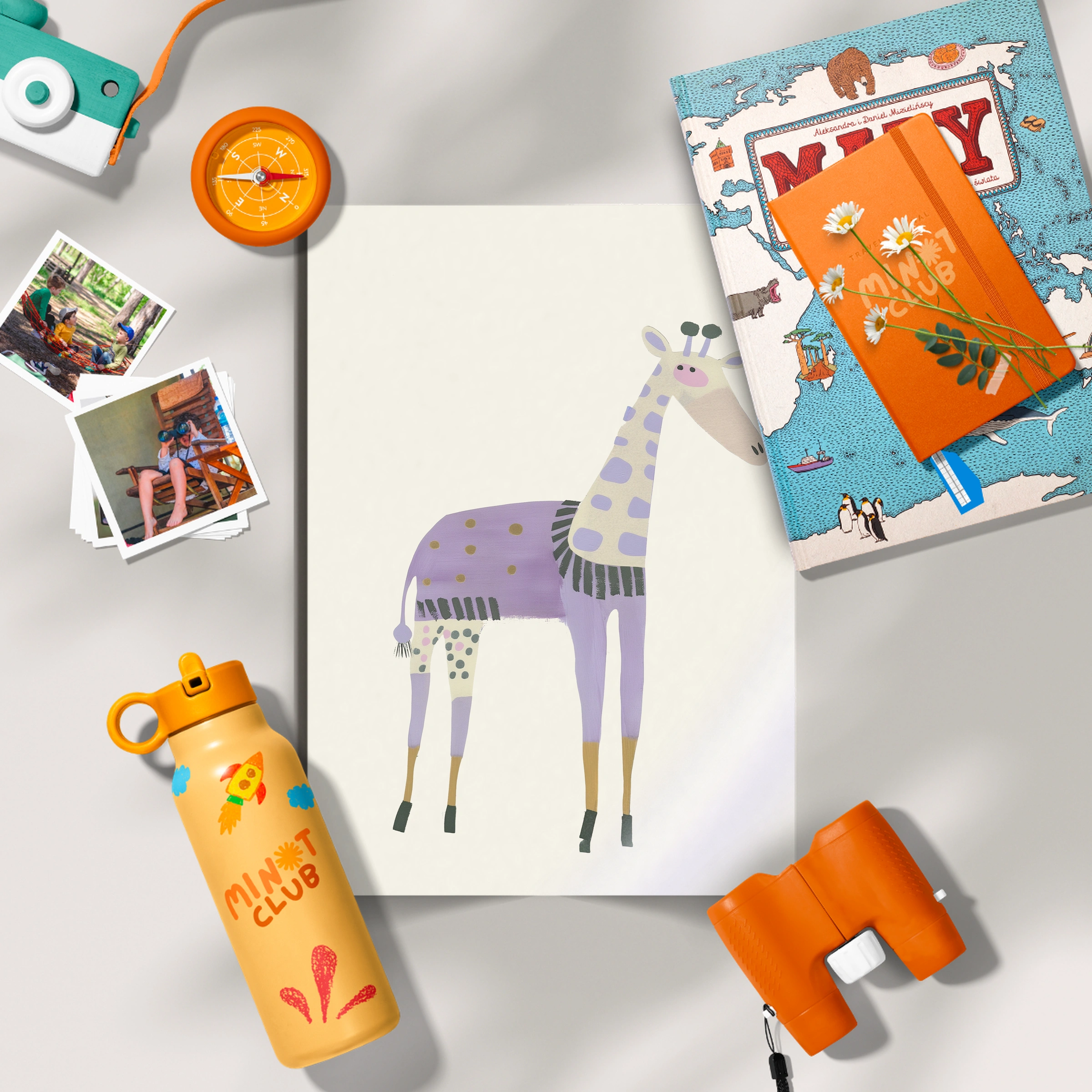 Patterned Giraffe Nursery Print