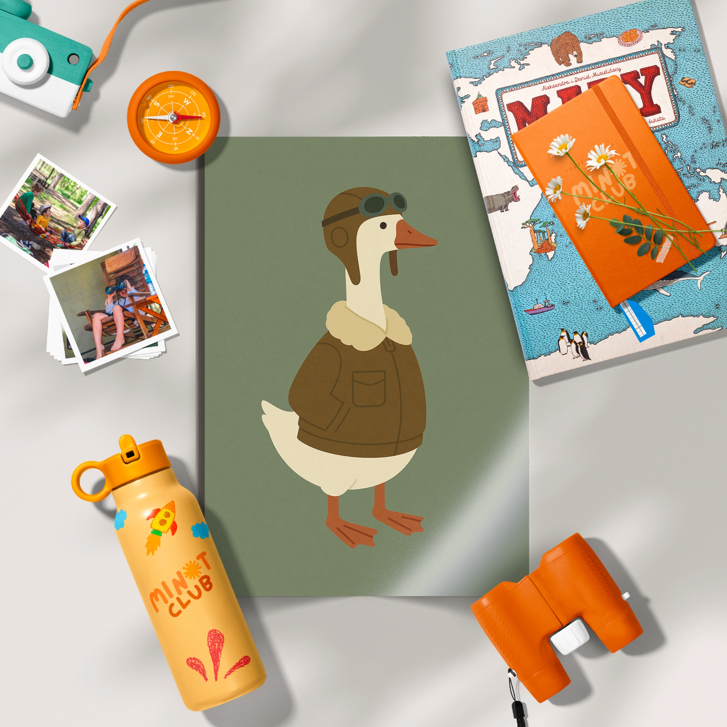 Pilot Goose Three Nursery Print