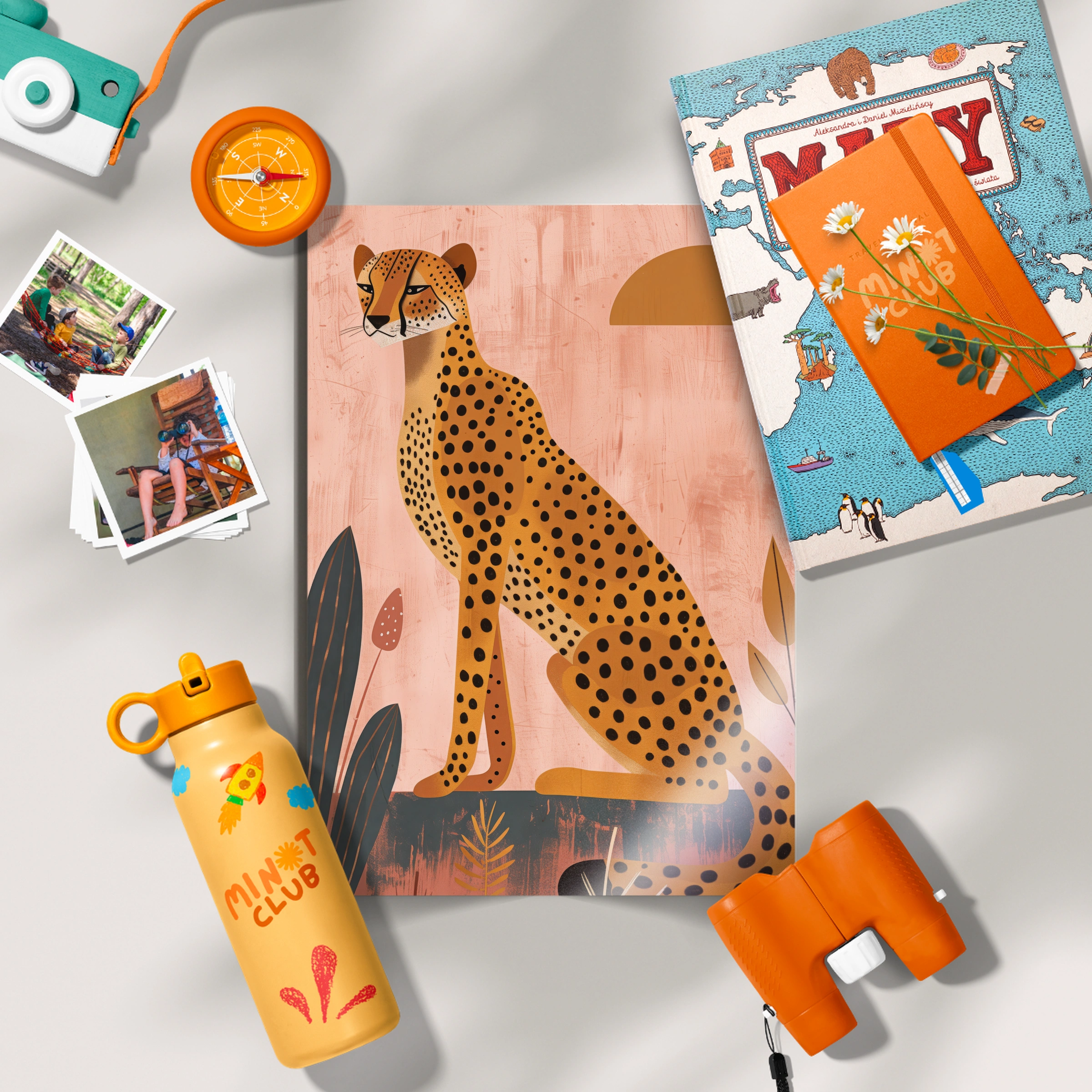 Pink Cheetah Nursery Print