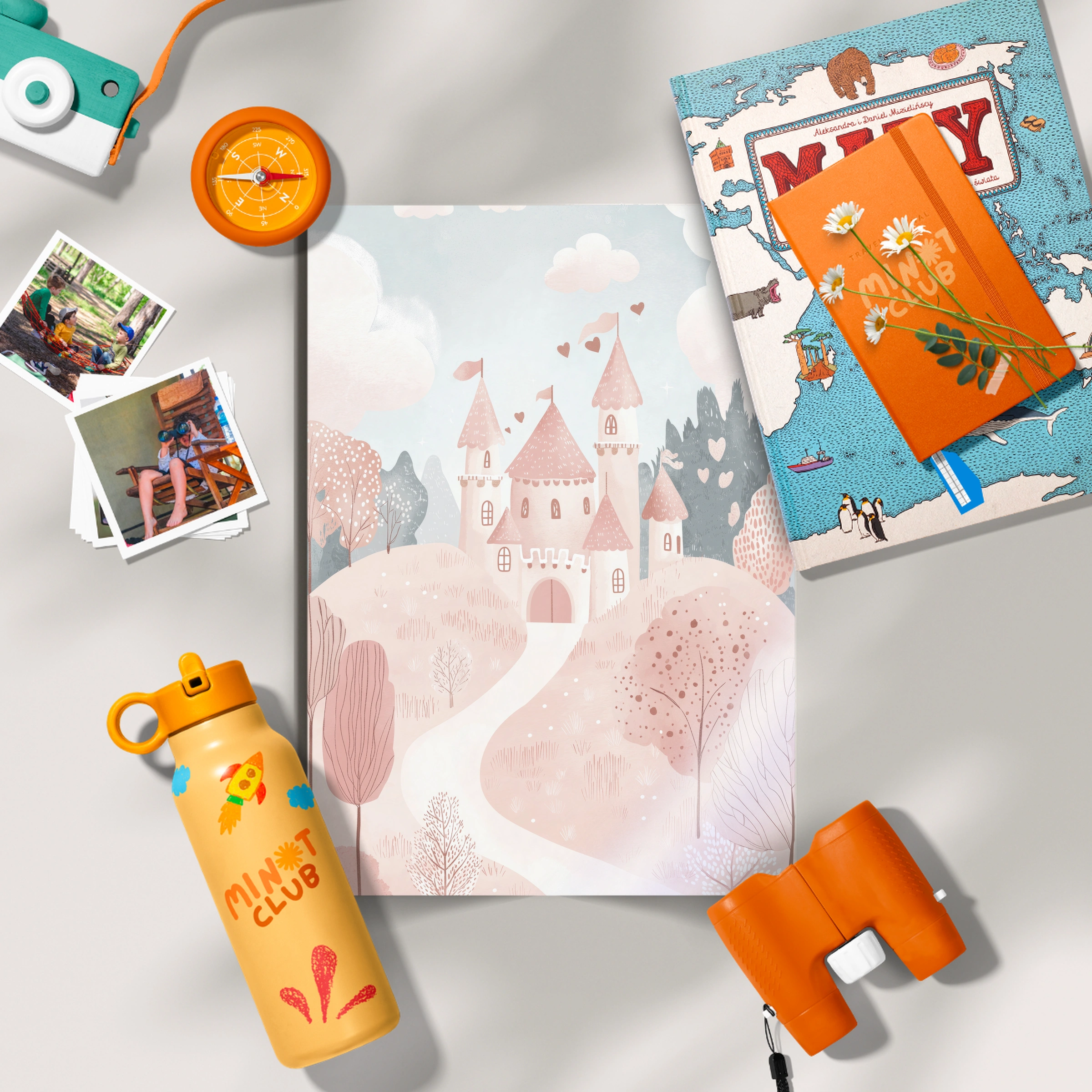 Pink Fairytale Castle Nursery Print