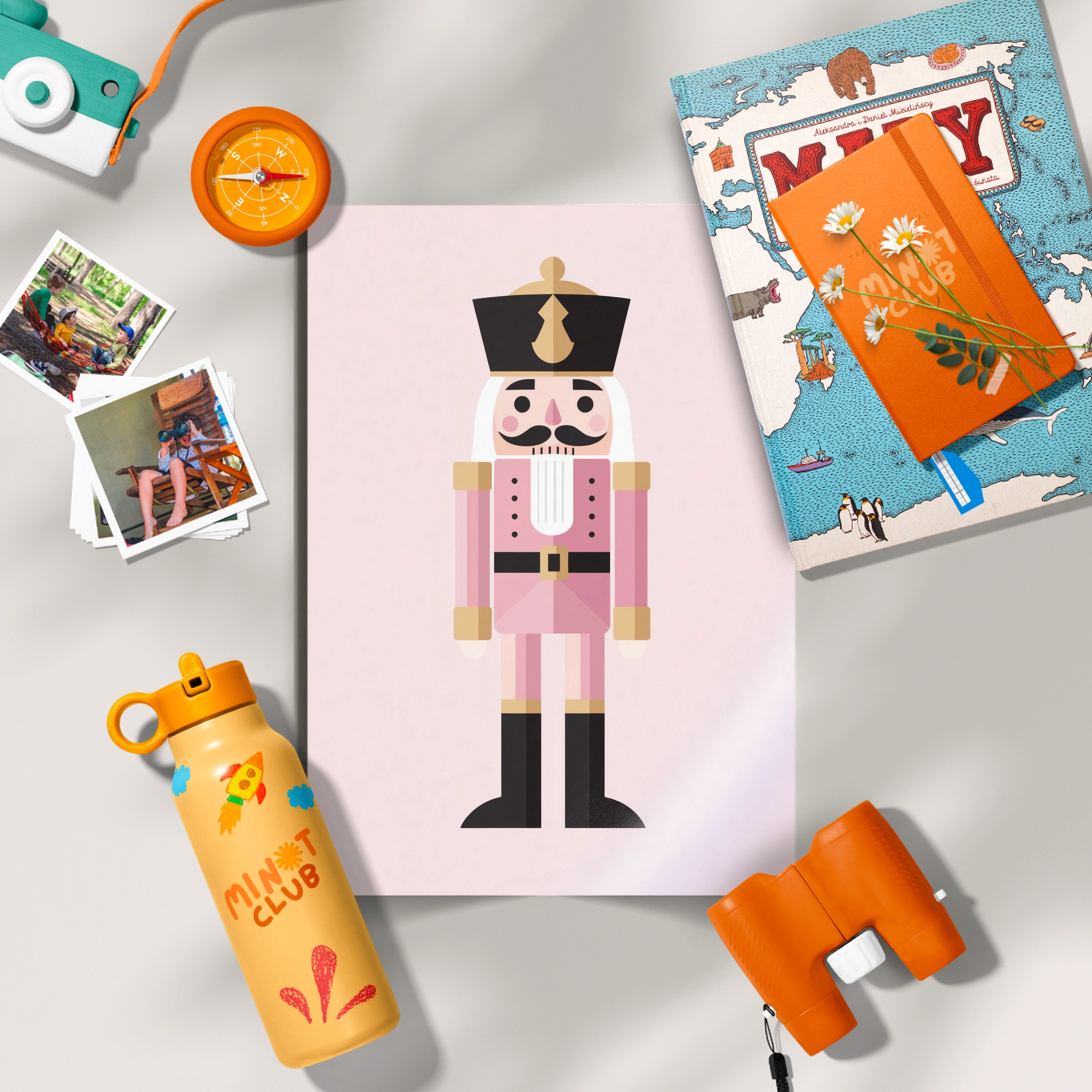 Pink Nutcracker Christmas Print