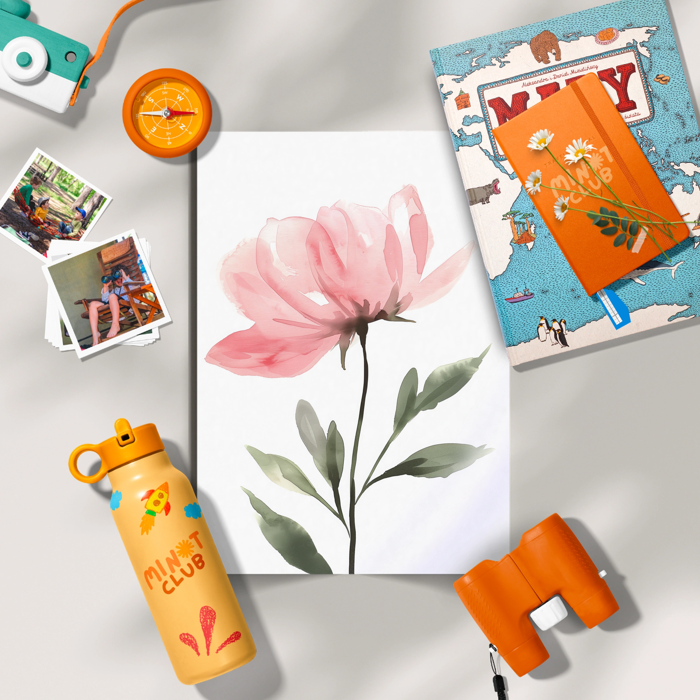 Pink Peony Nursery Print