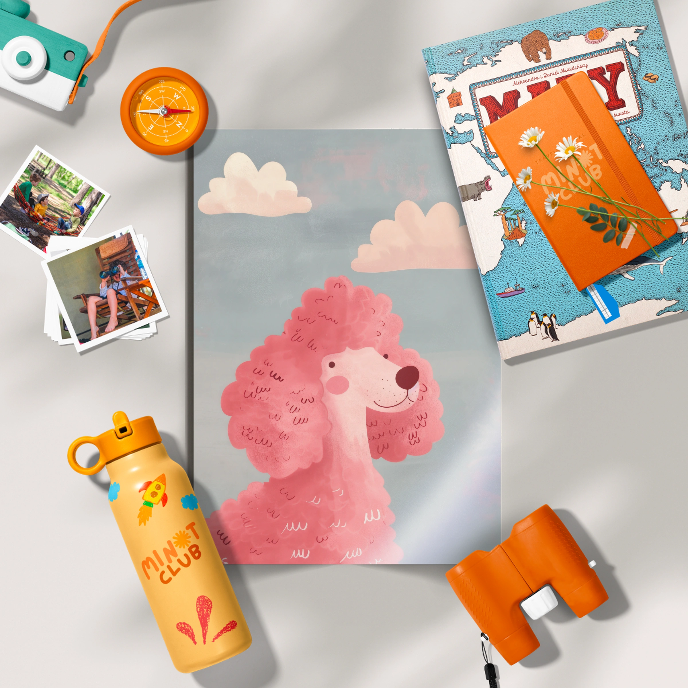 Pink Poodle Nursery Print