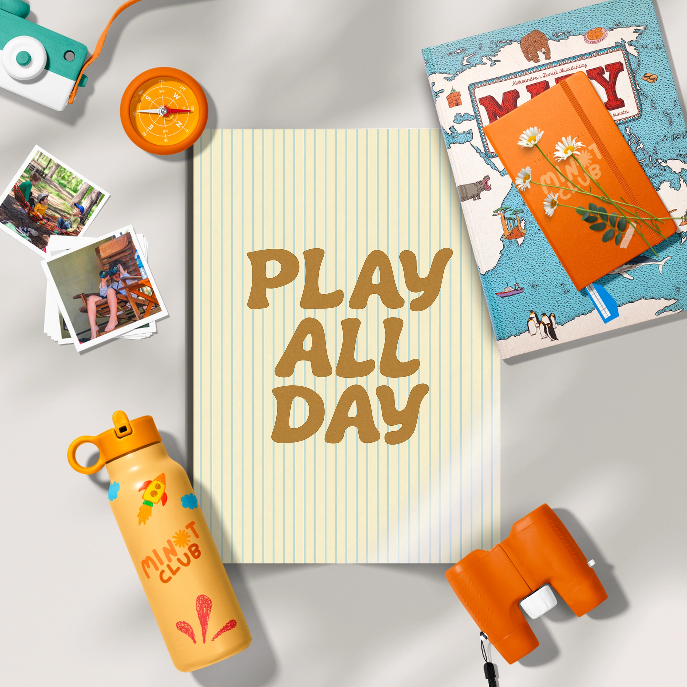 Play All Day Two Nursery Print - flat lay nursery decor print
