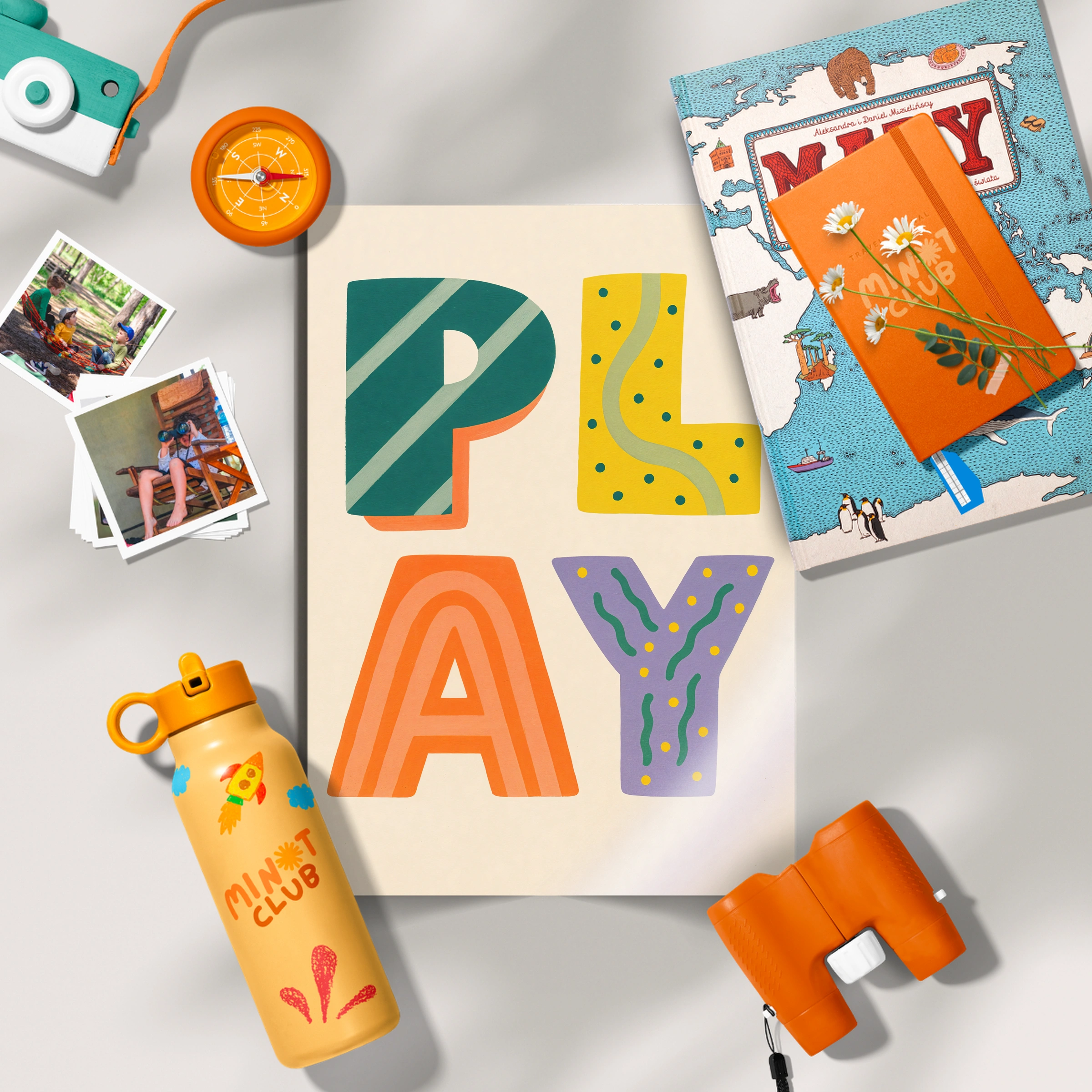 Play Nursery Print - flat lay nursery decor print