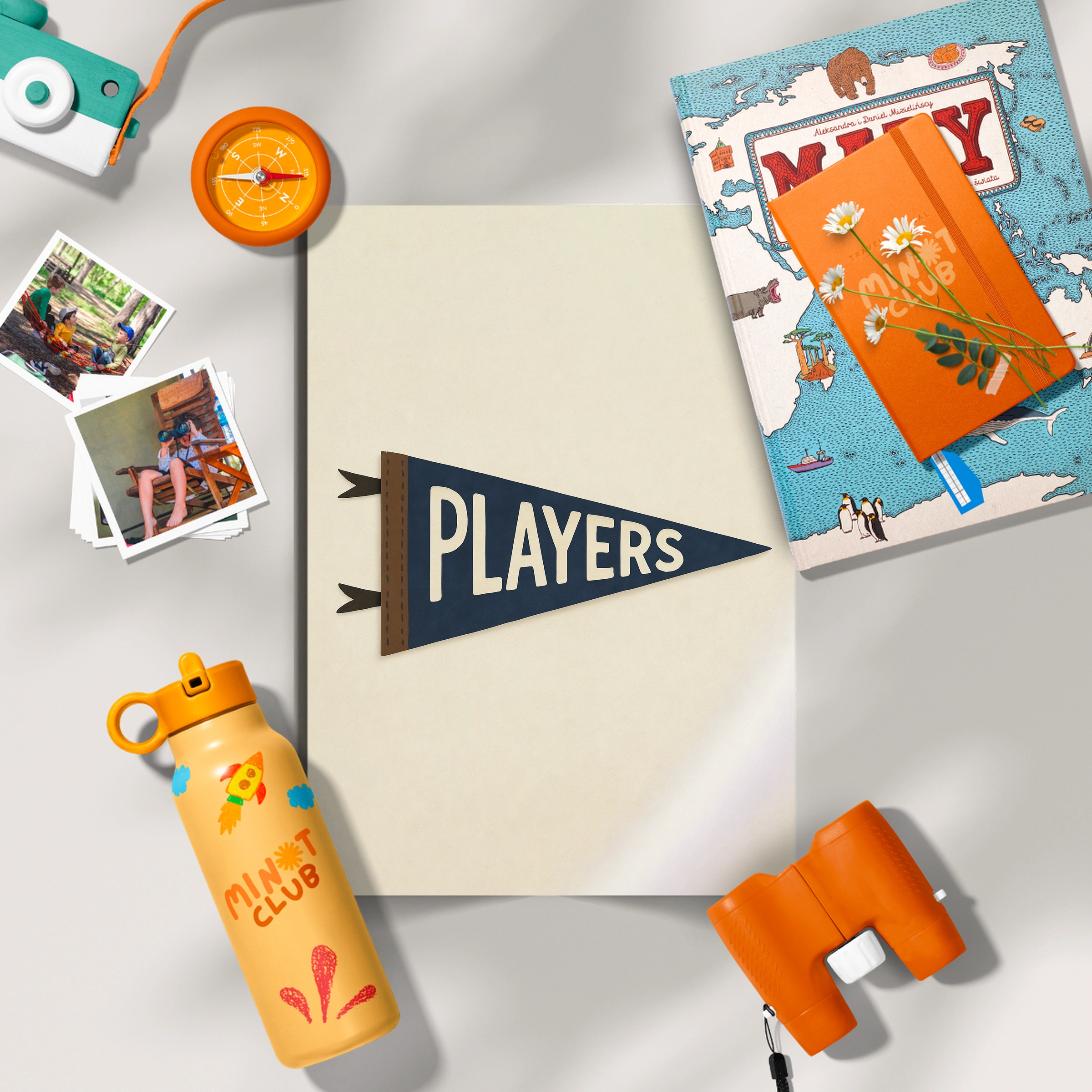 Players Pennant Nursery Print - flat lay nursery decor print