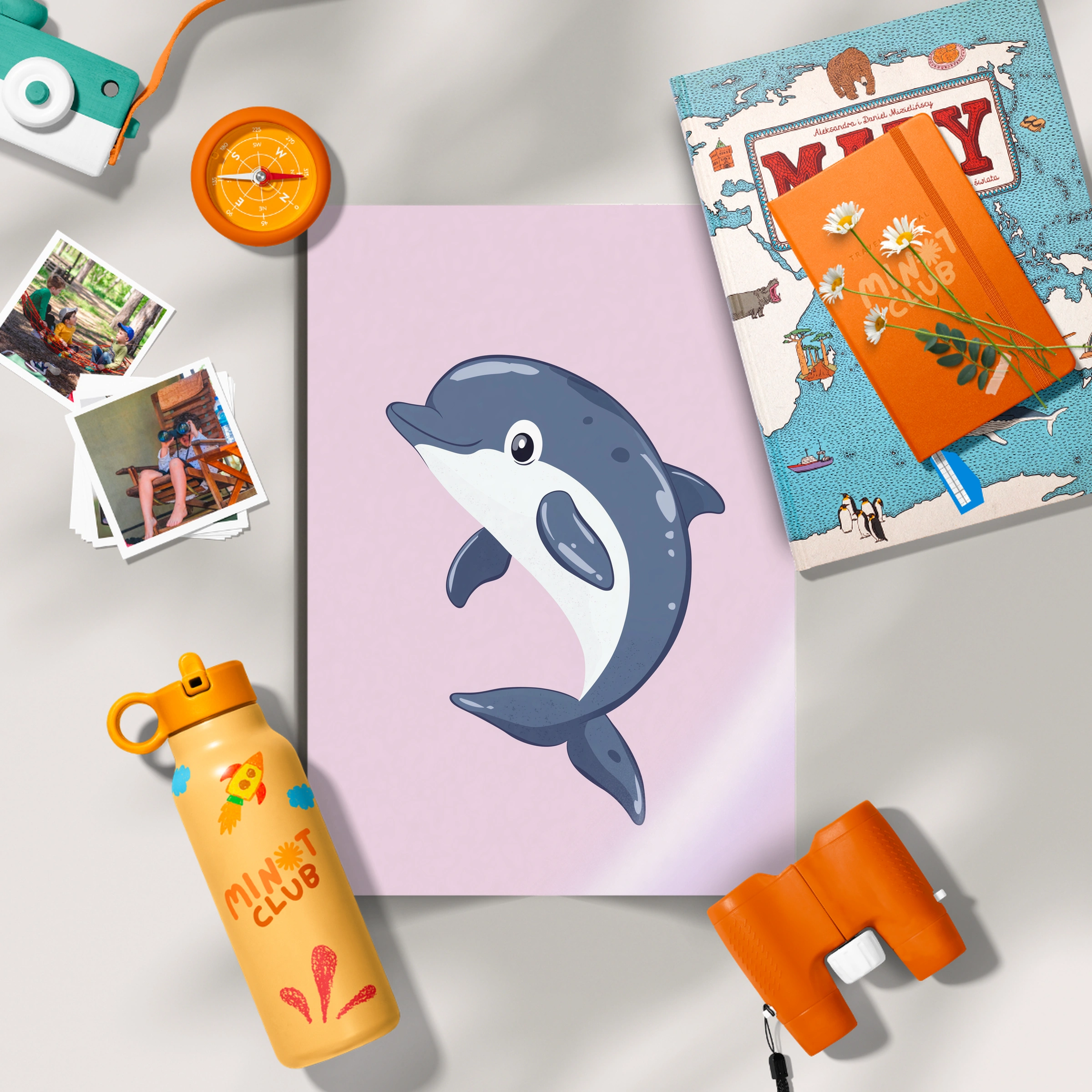 Playful Dolphin Nursery Print