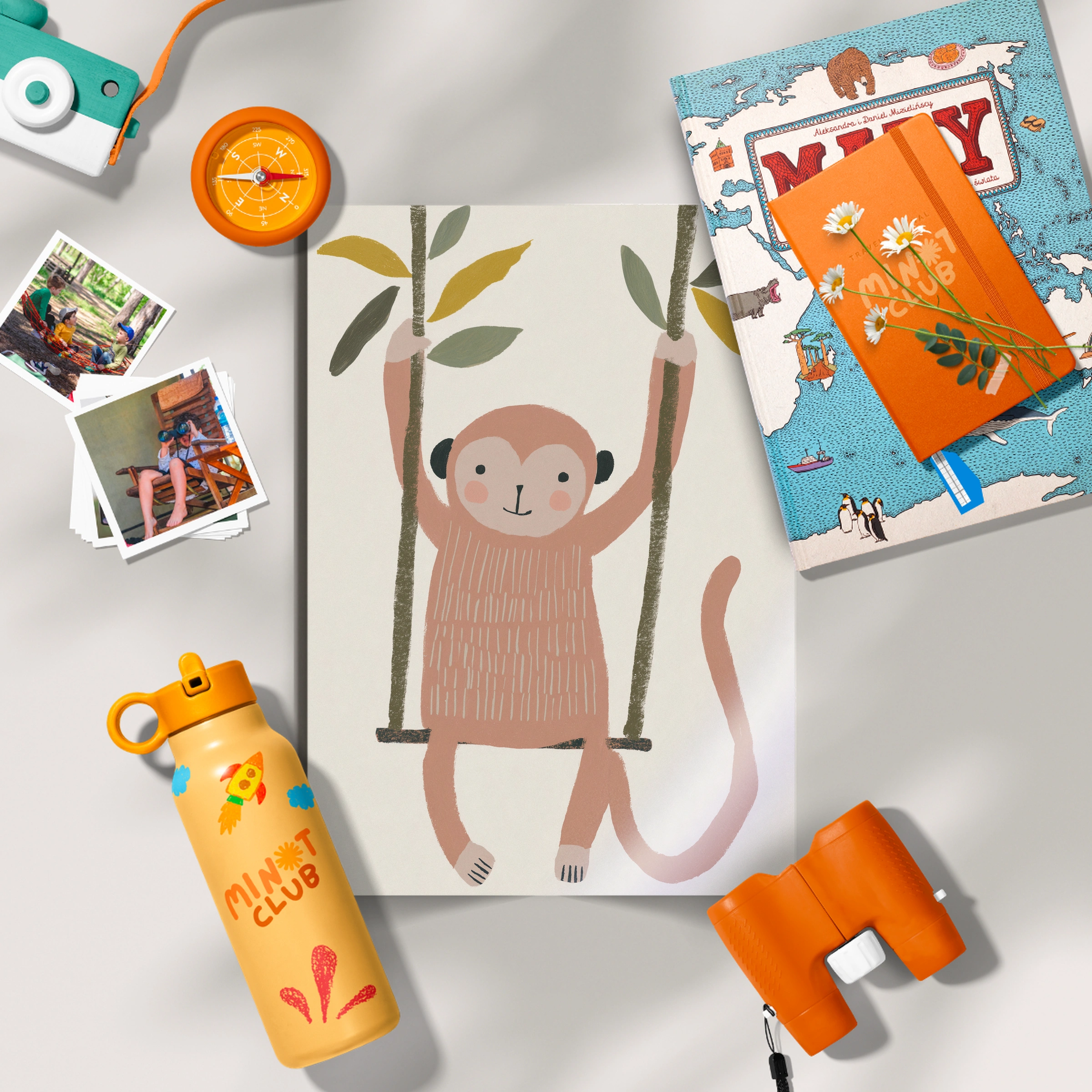 Playful Monkey Nursery Print