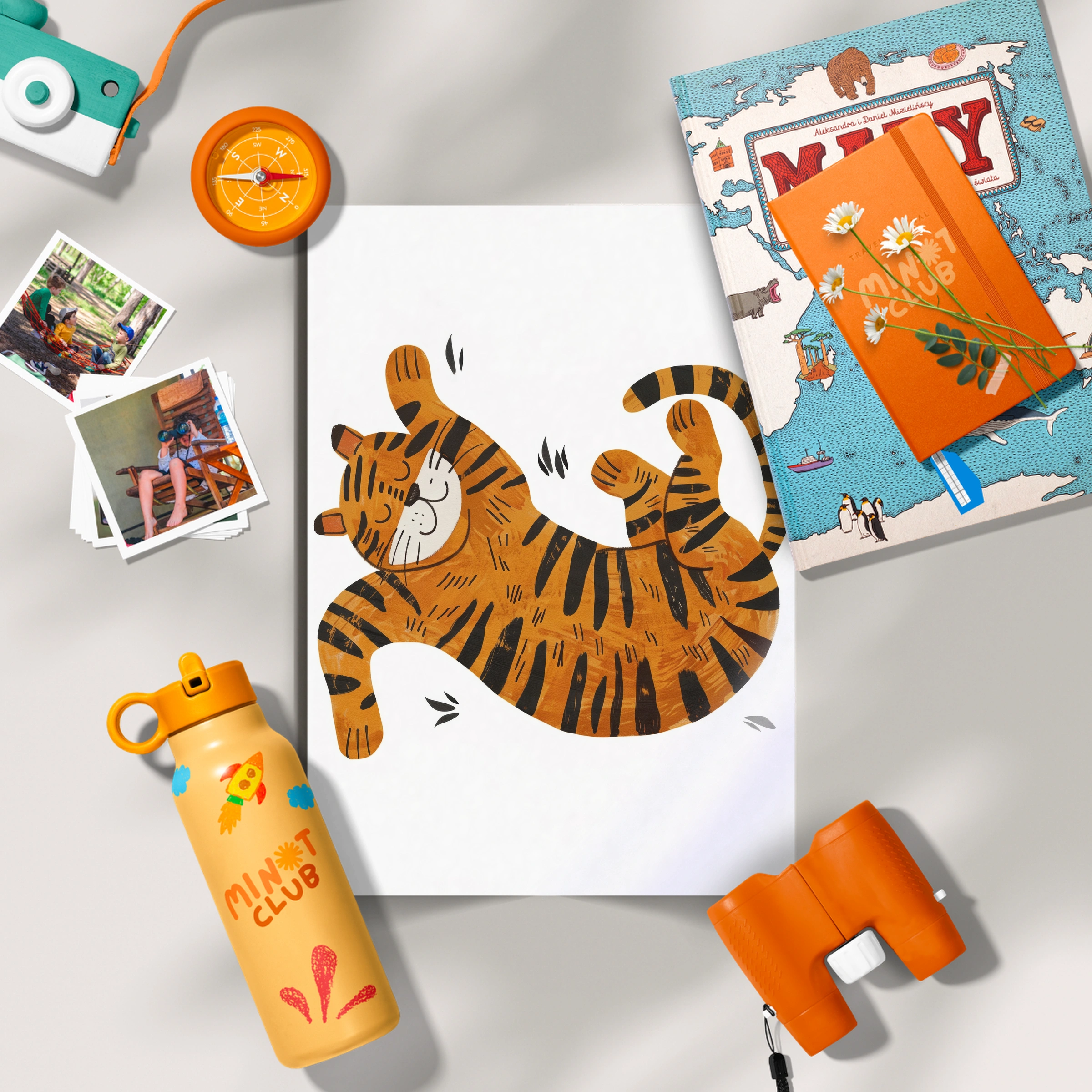 Playful Tiger Nursery Print