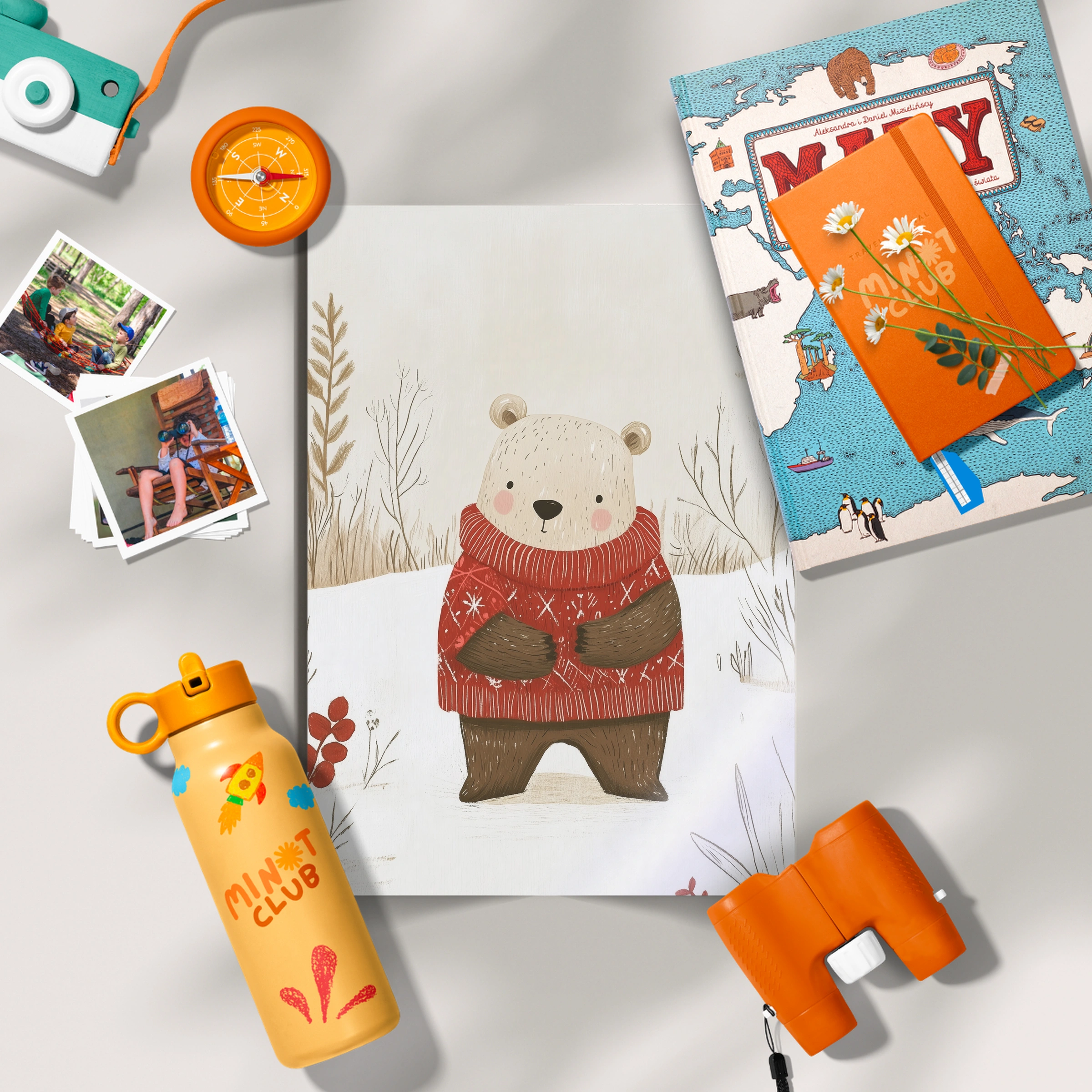 Polar Bear in a Sweater Christmas Print