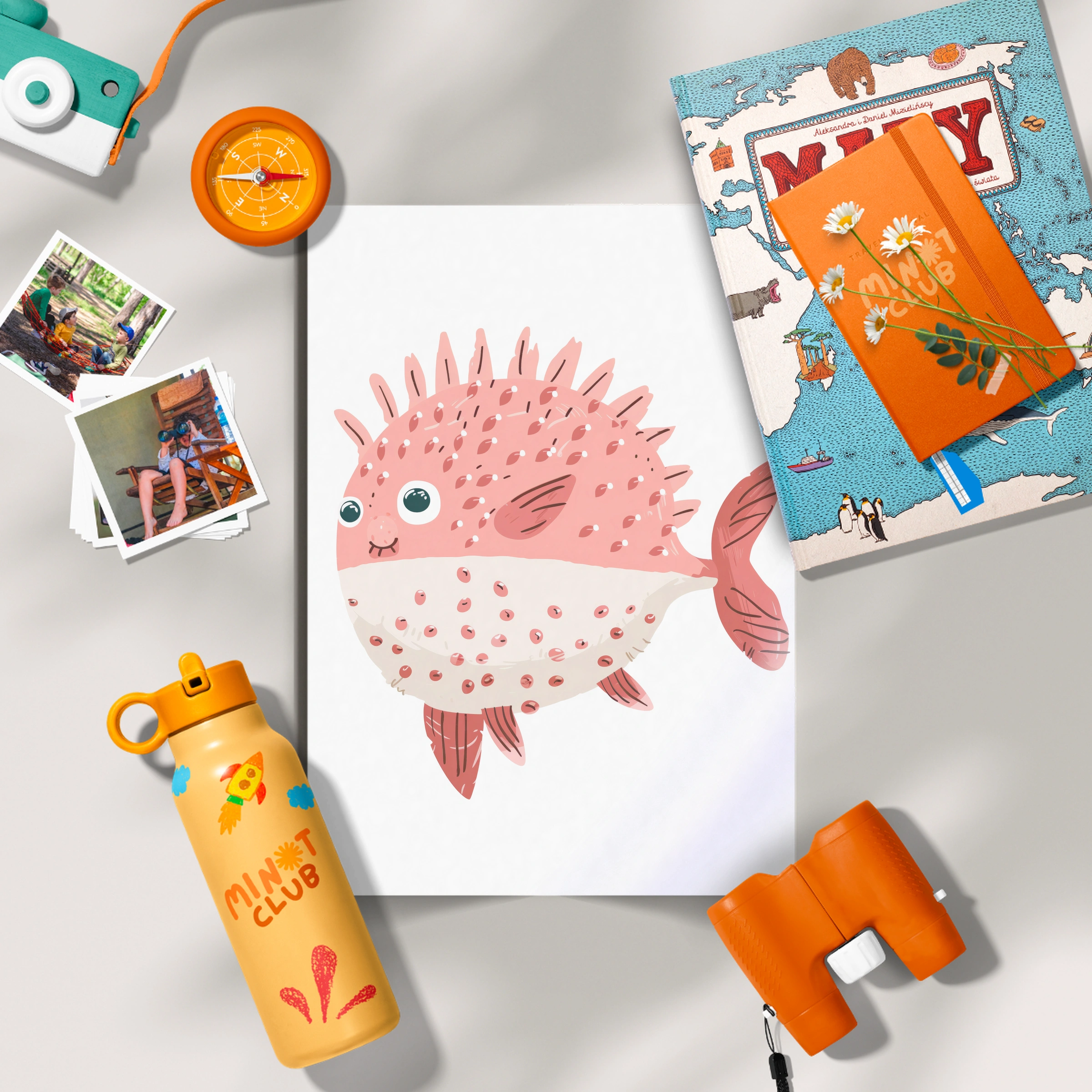 Pufferfish Nursery Print