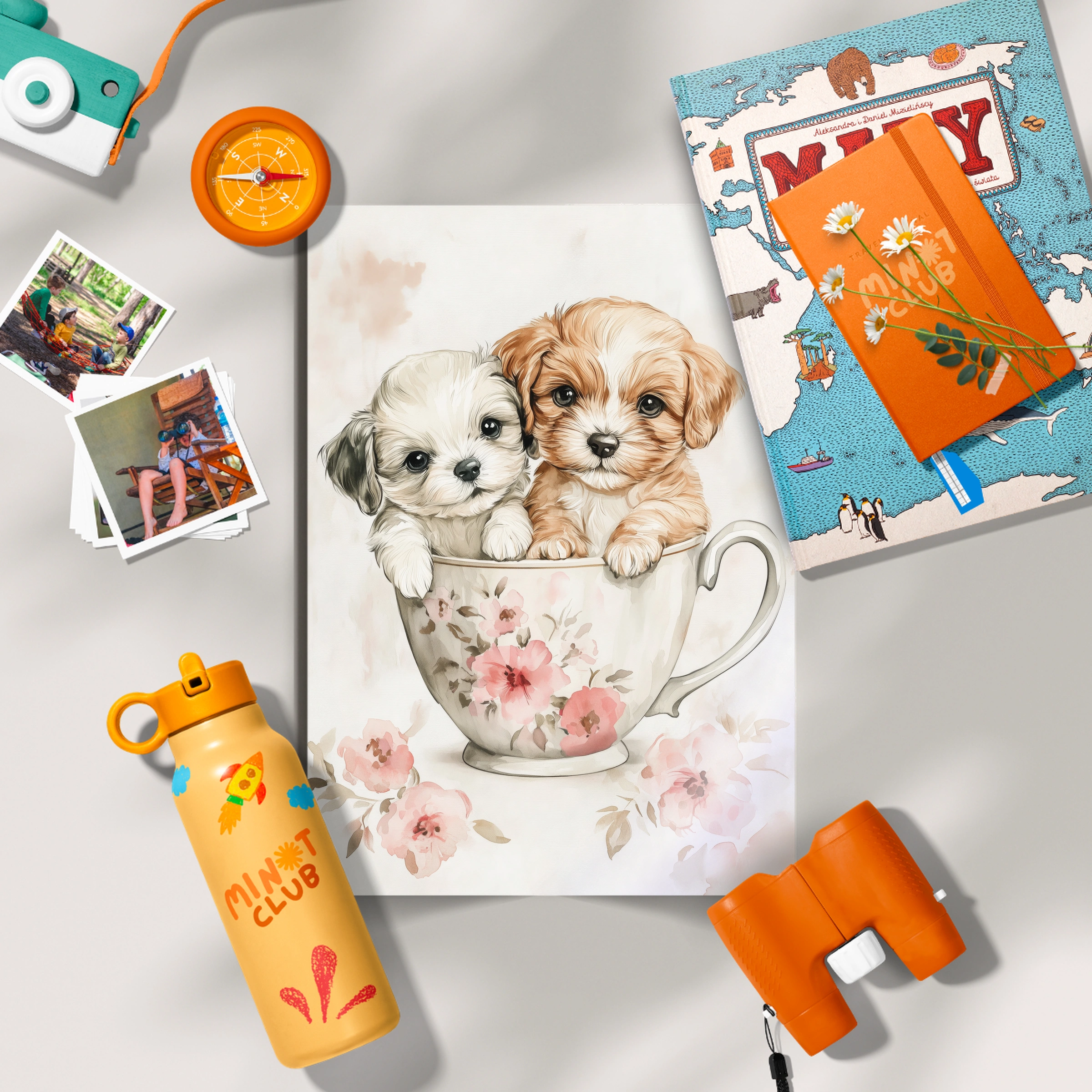 Puppies in a Teacup Nursery Print