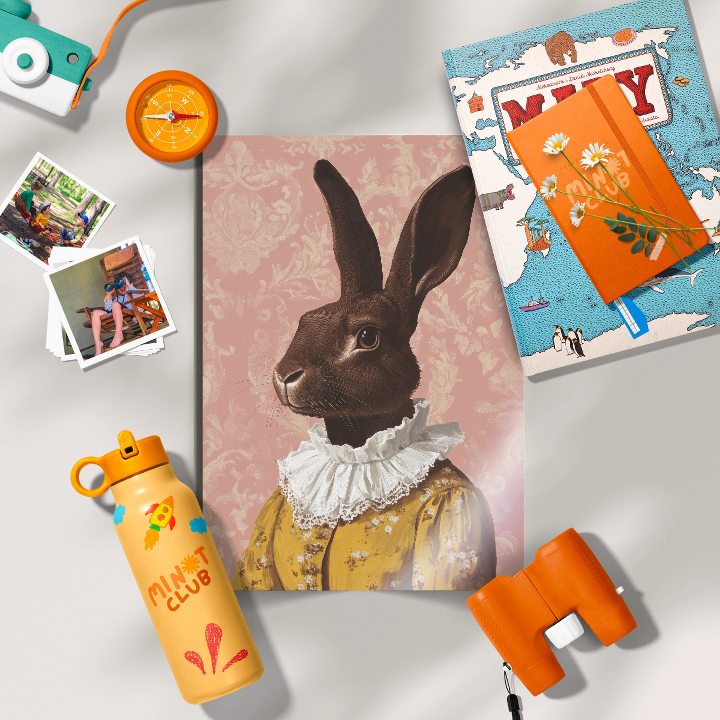 Rabbit in a Dress Nursery Print