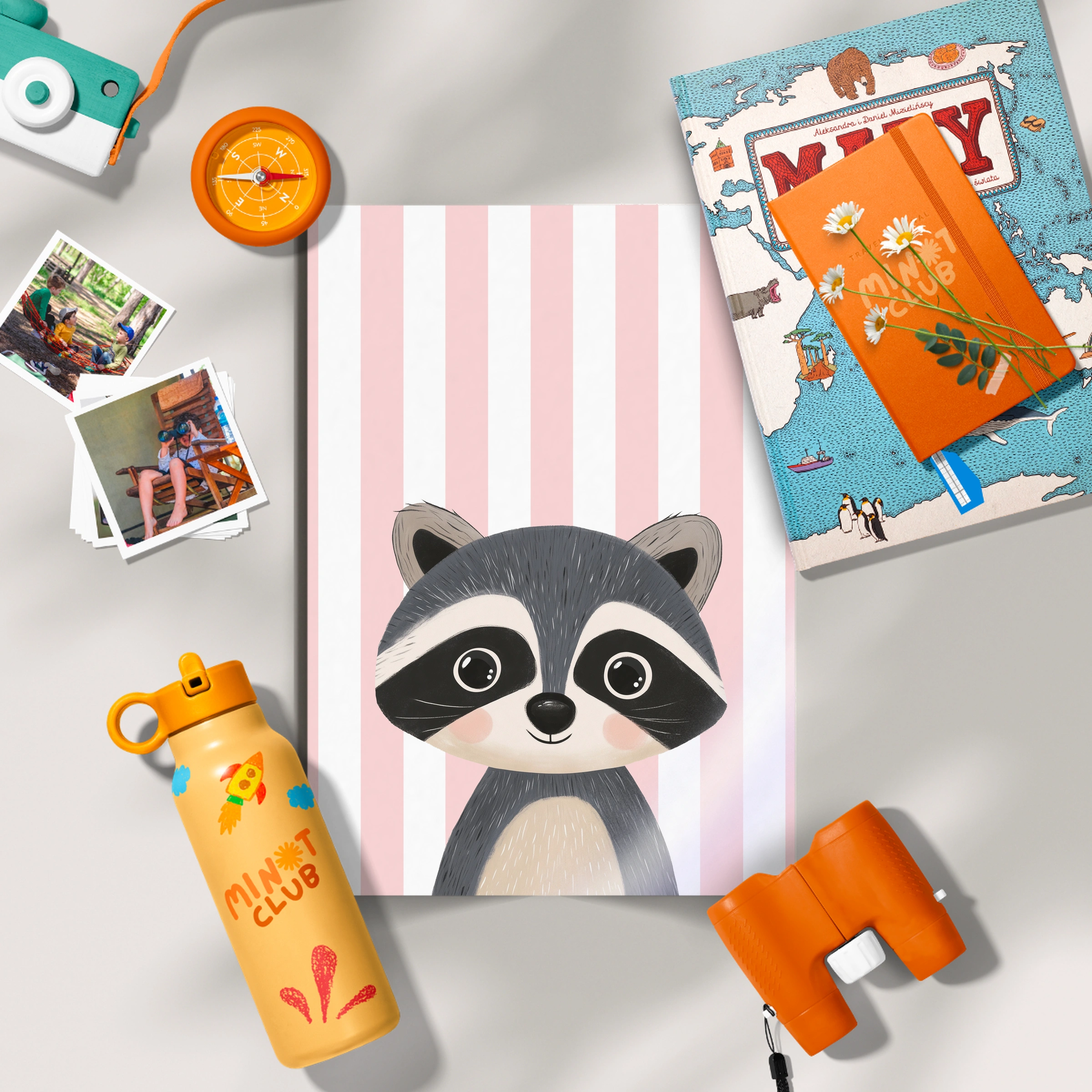Raccoon Portrait Nursery Print