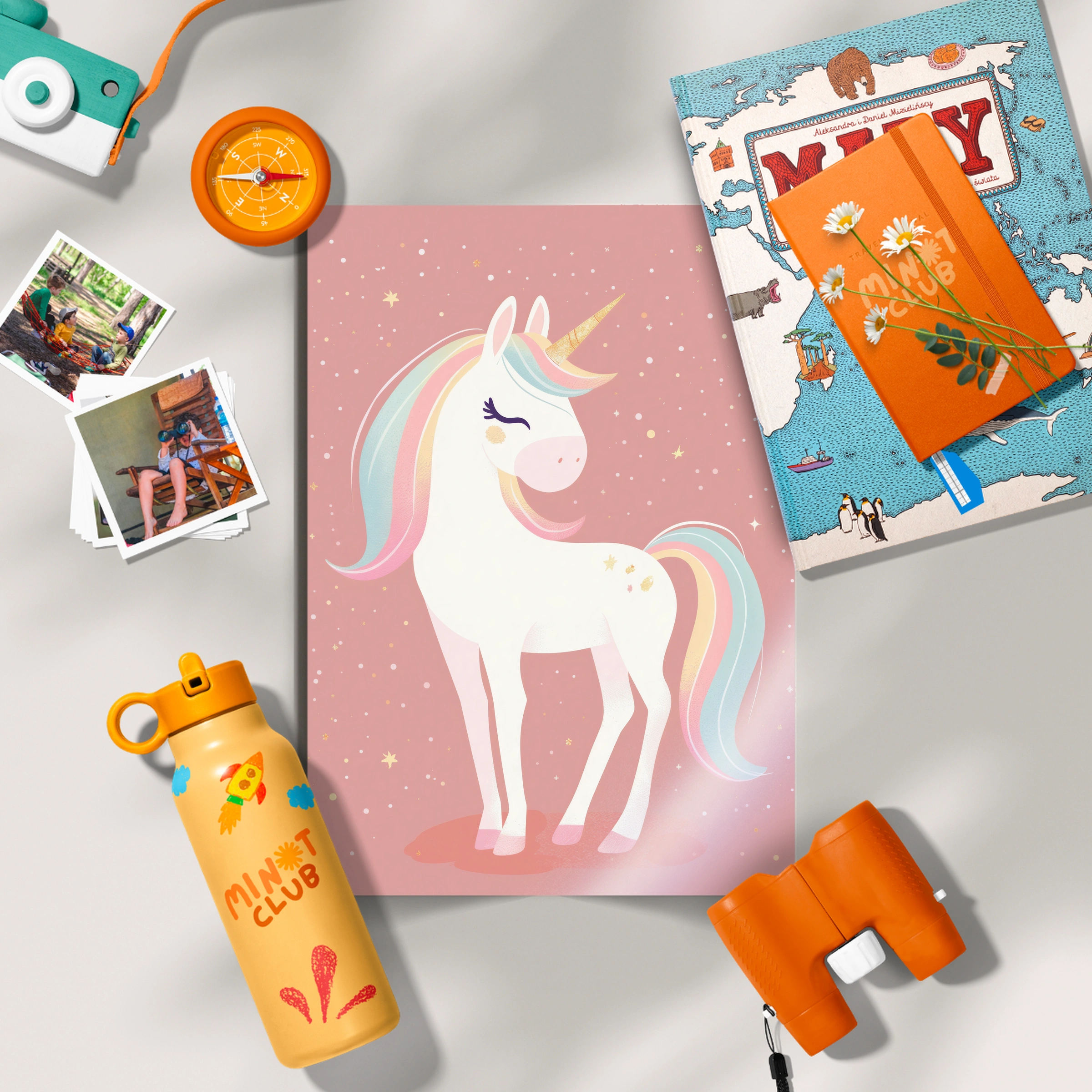 Rainbow Unicorn Nursery Print
