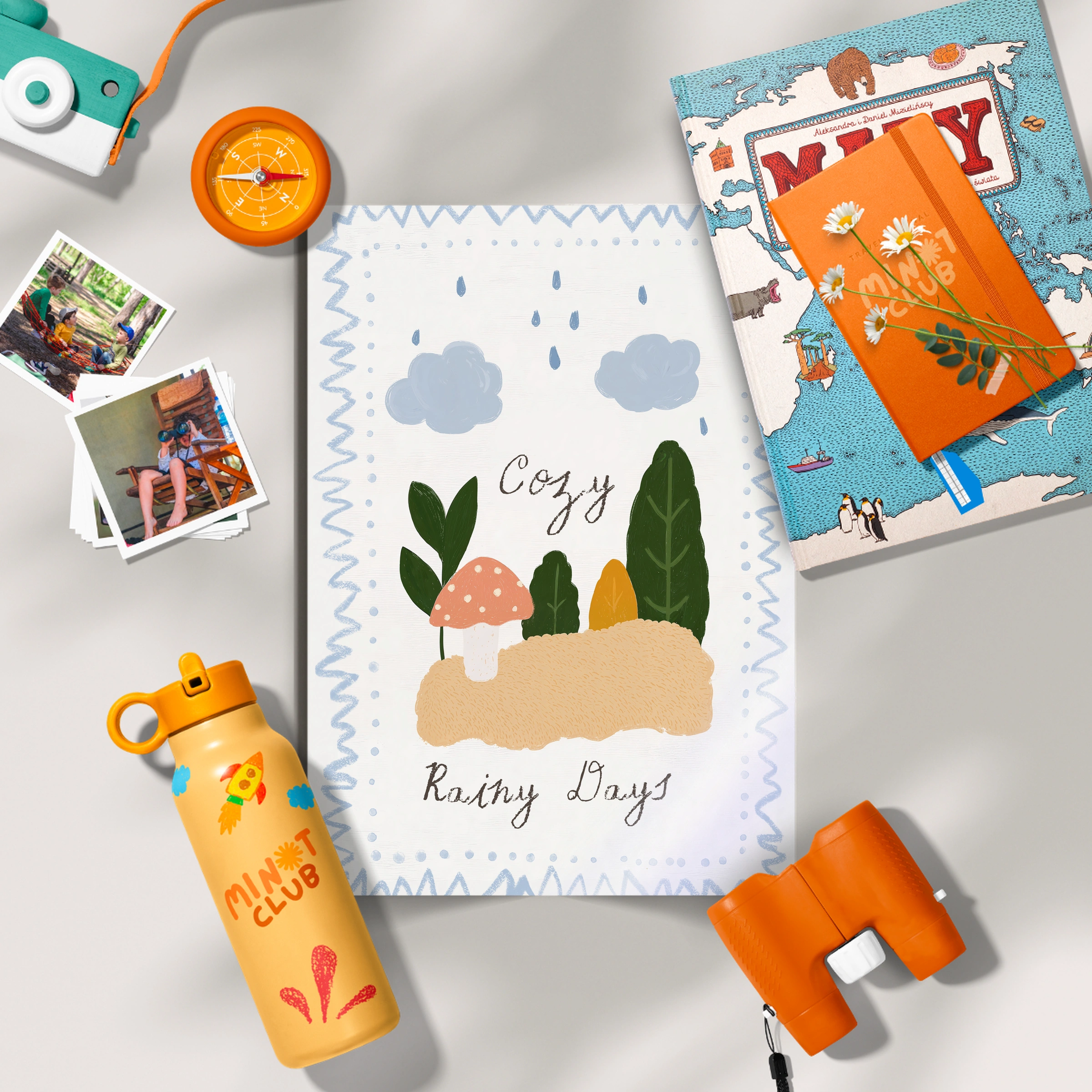 Rainy Days Busy Days Nursery Print