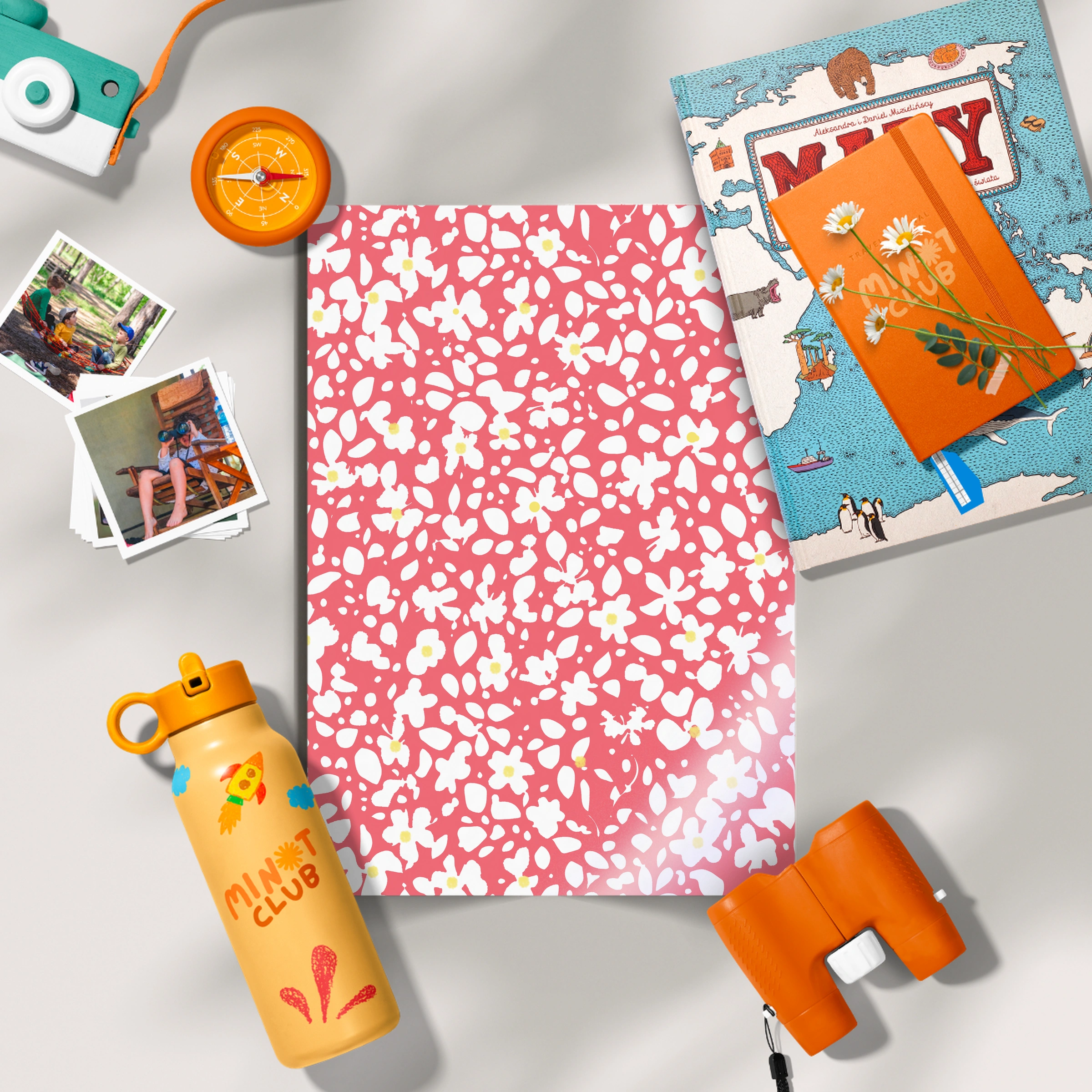 Red Floral Nursery Print
