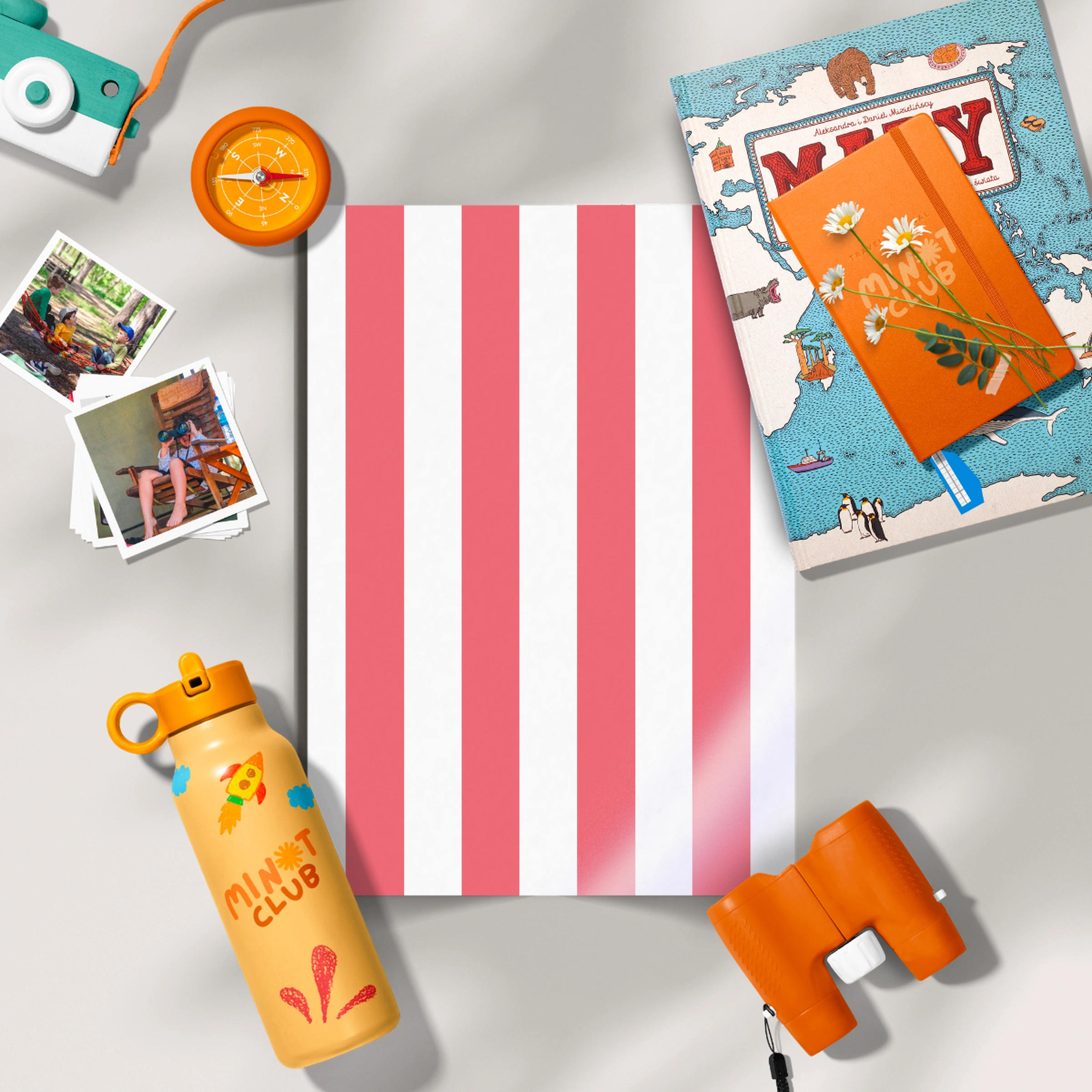 Red Stripes Nursery Print