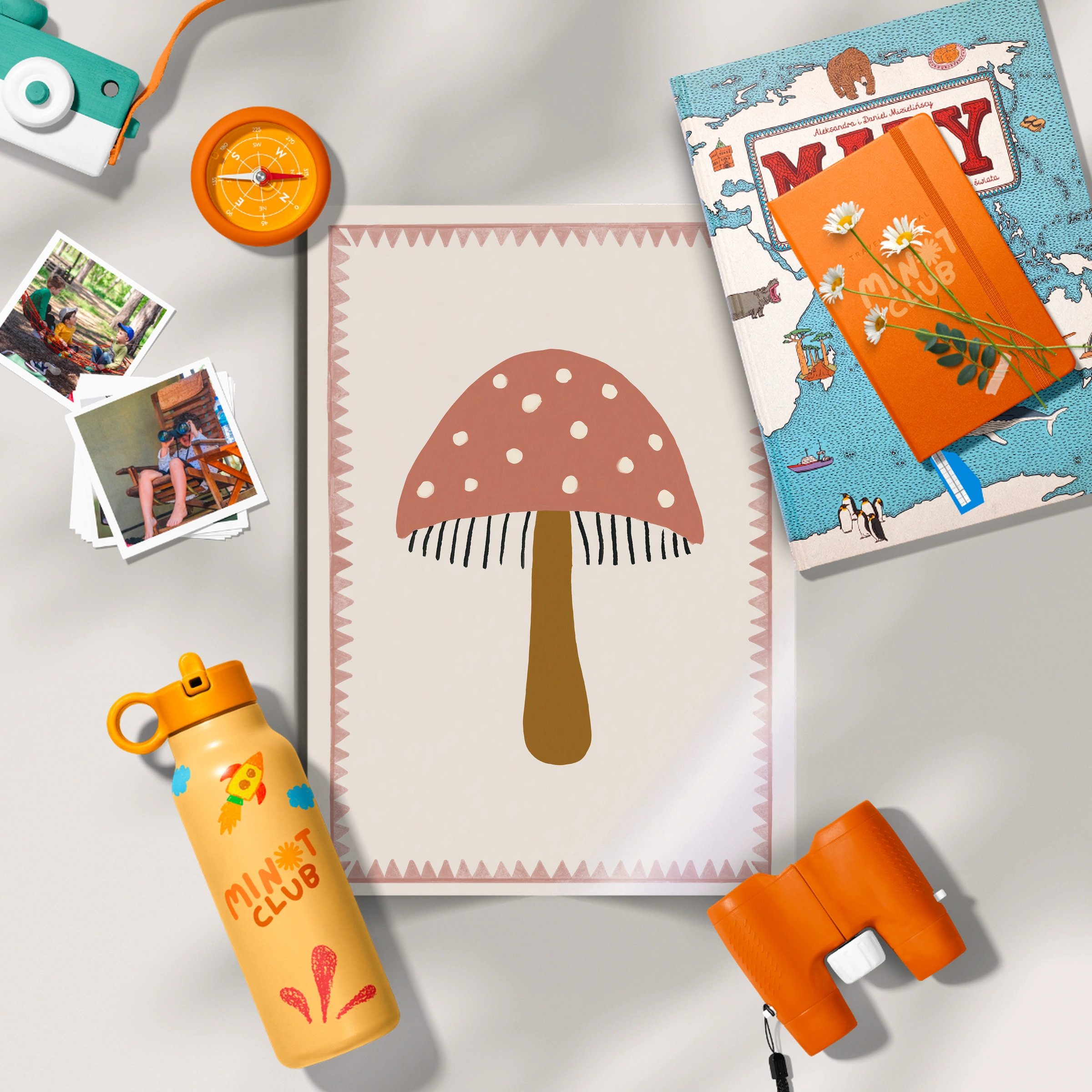 Red Toadstool Nursery Print