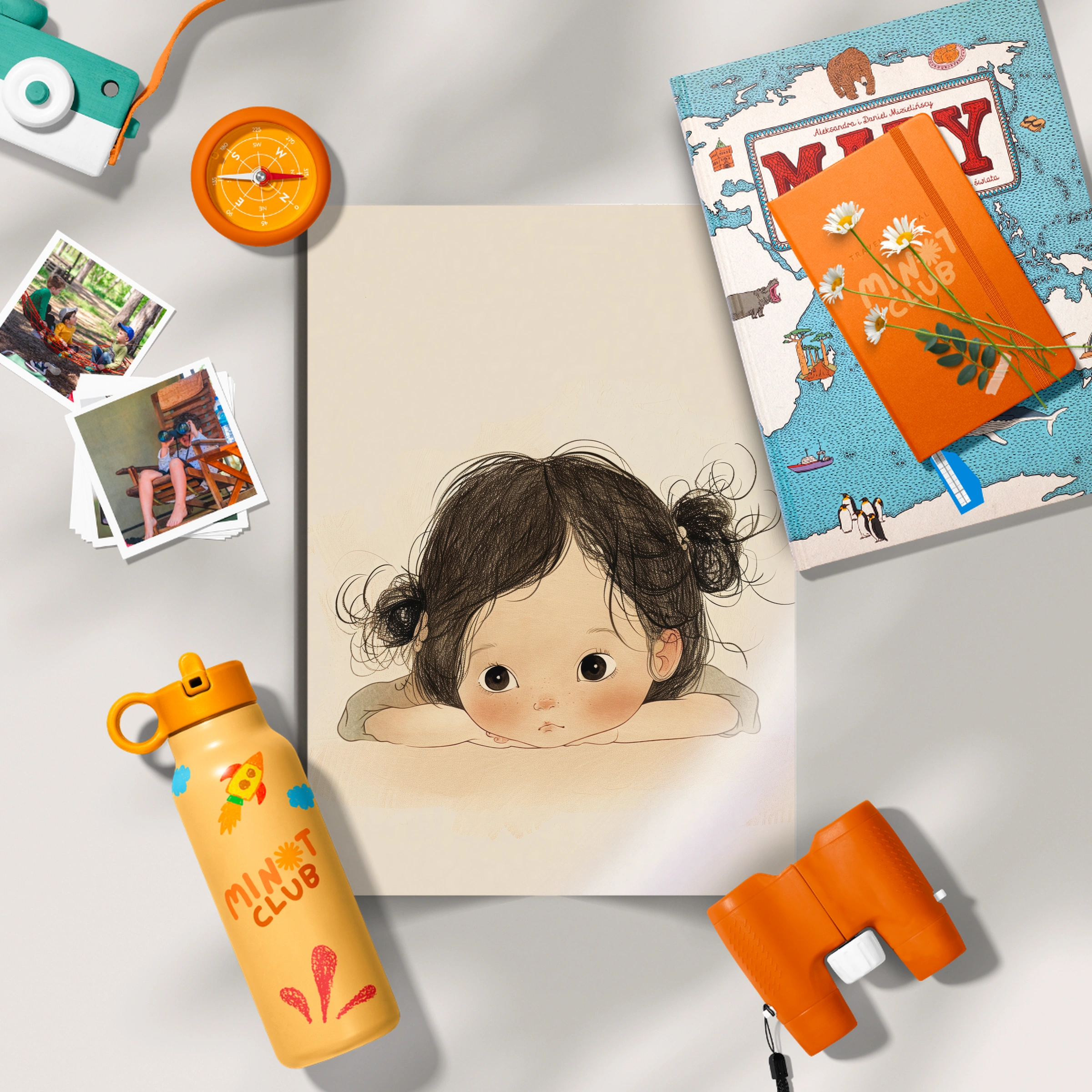 Resting Girl Nursery Print