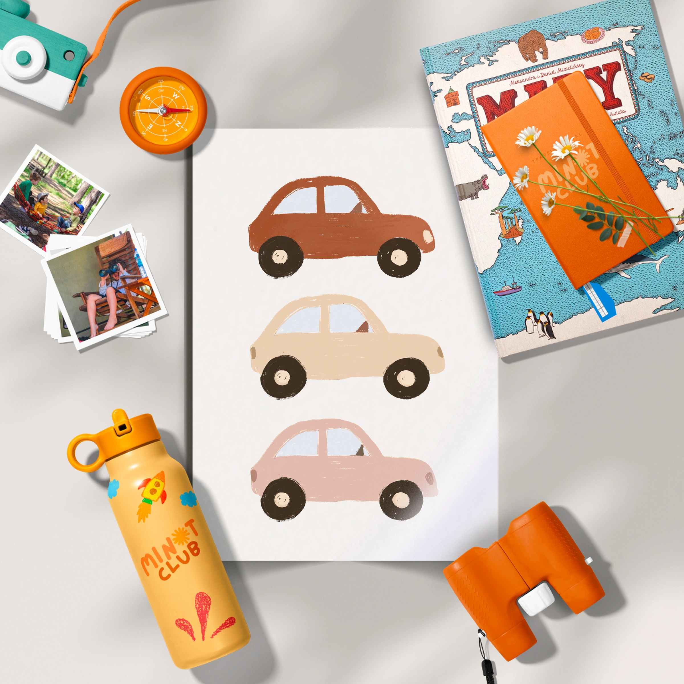 Retro Cars Nursery Print