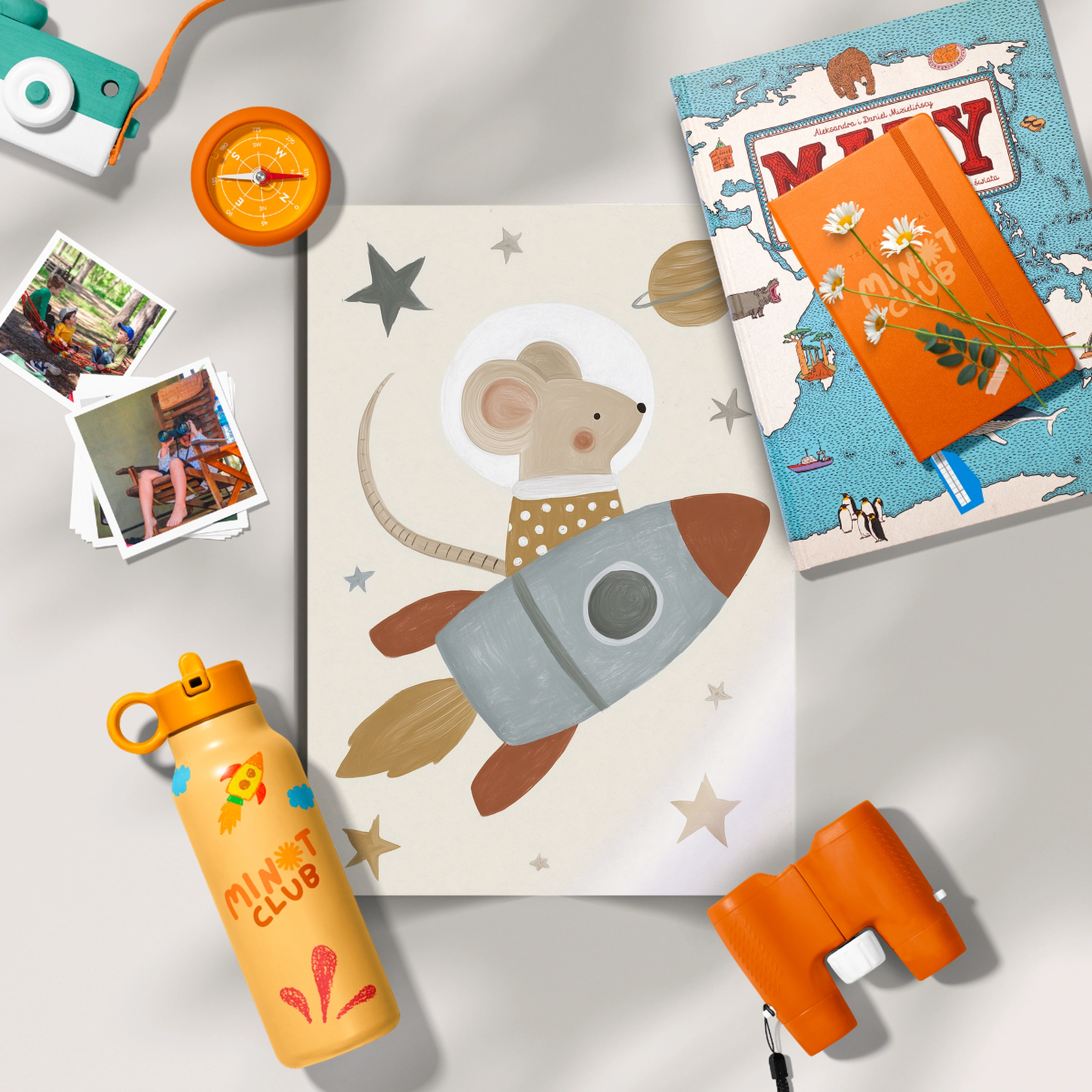 Rocket Mouse Nursery Print