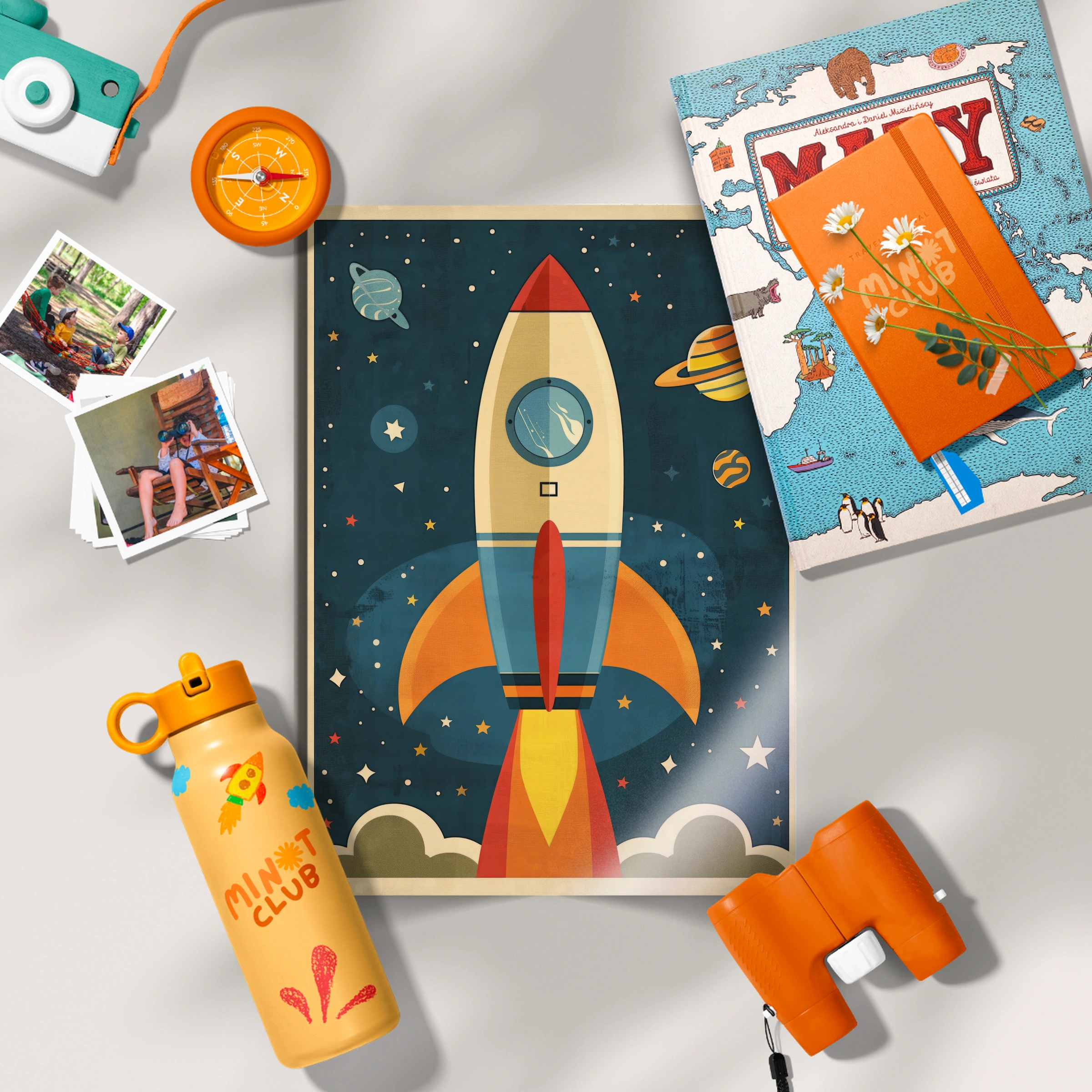 Rocket to the Stars Nursery Print
