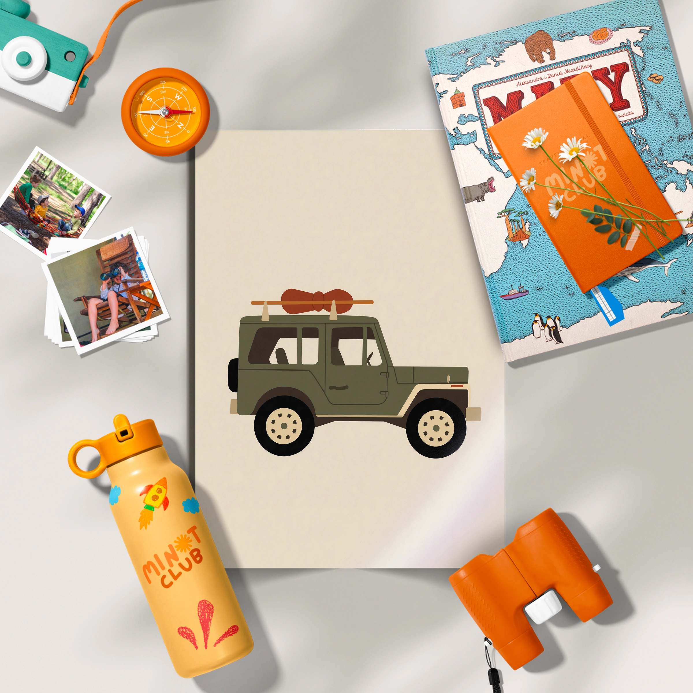 Safari Jeep Nursery Print