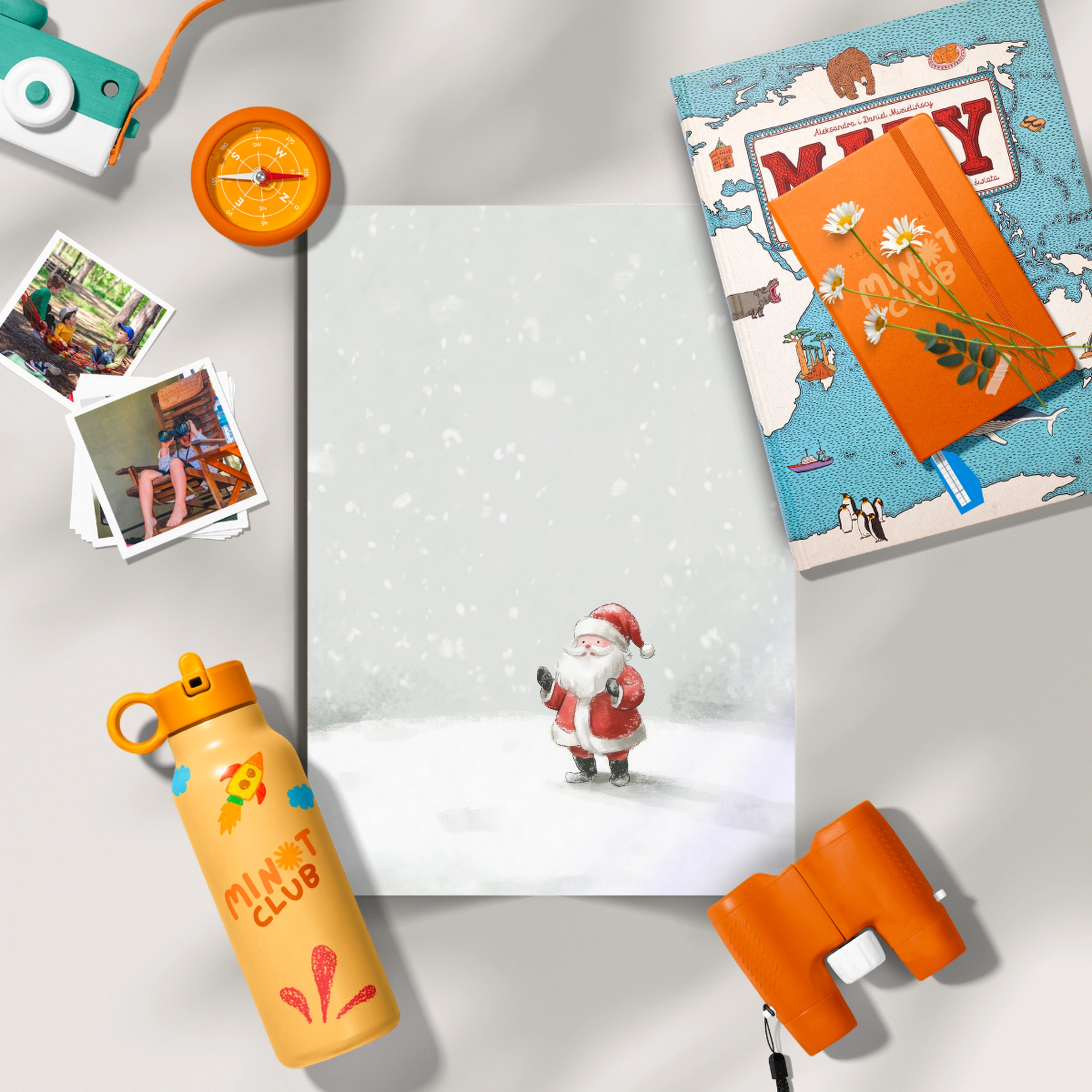 Santa in the Snow Two Christmas Print