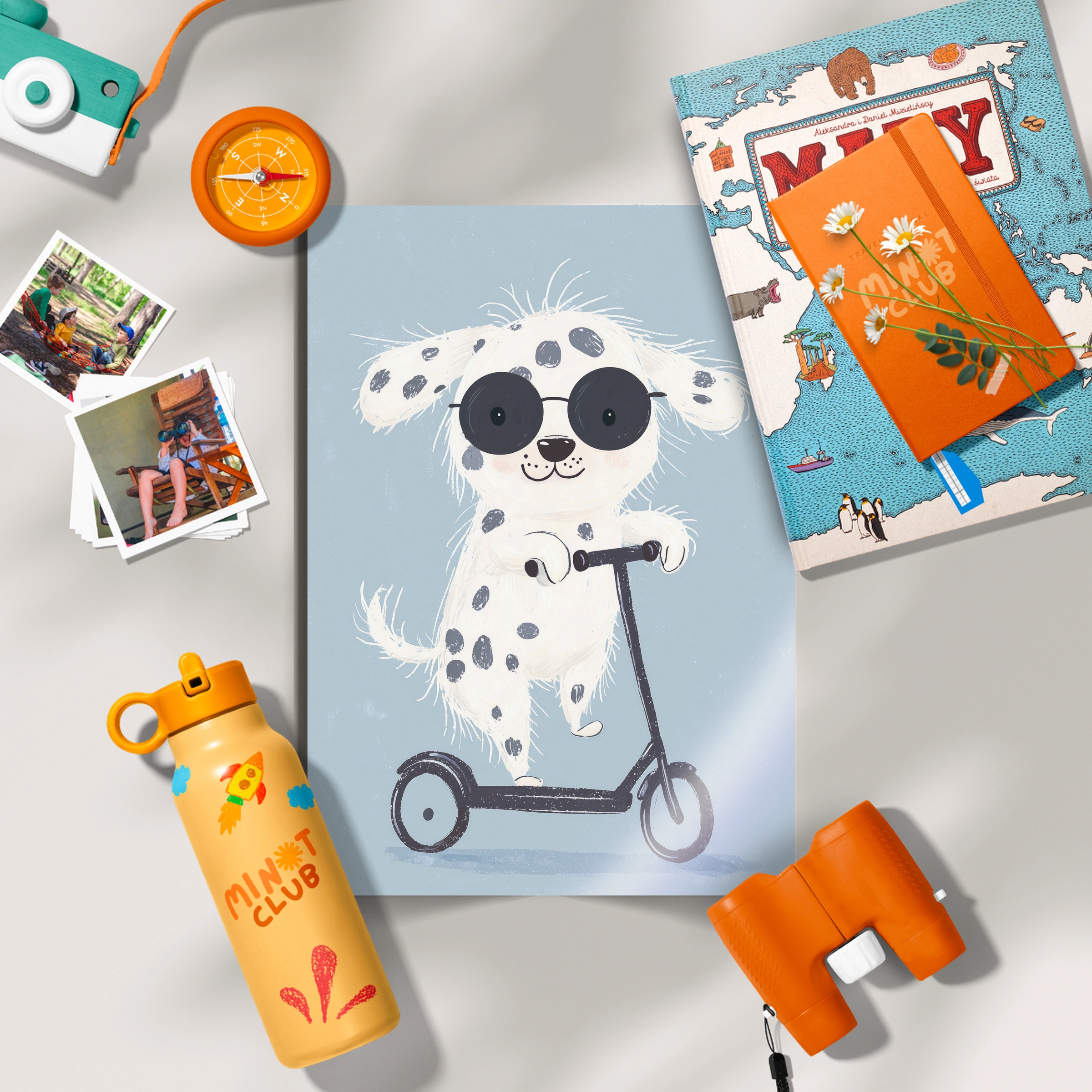 Scooter Dalmatian Nursery Print
