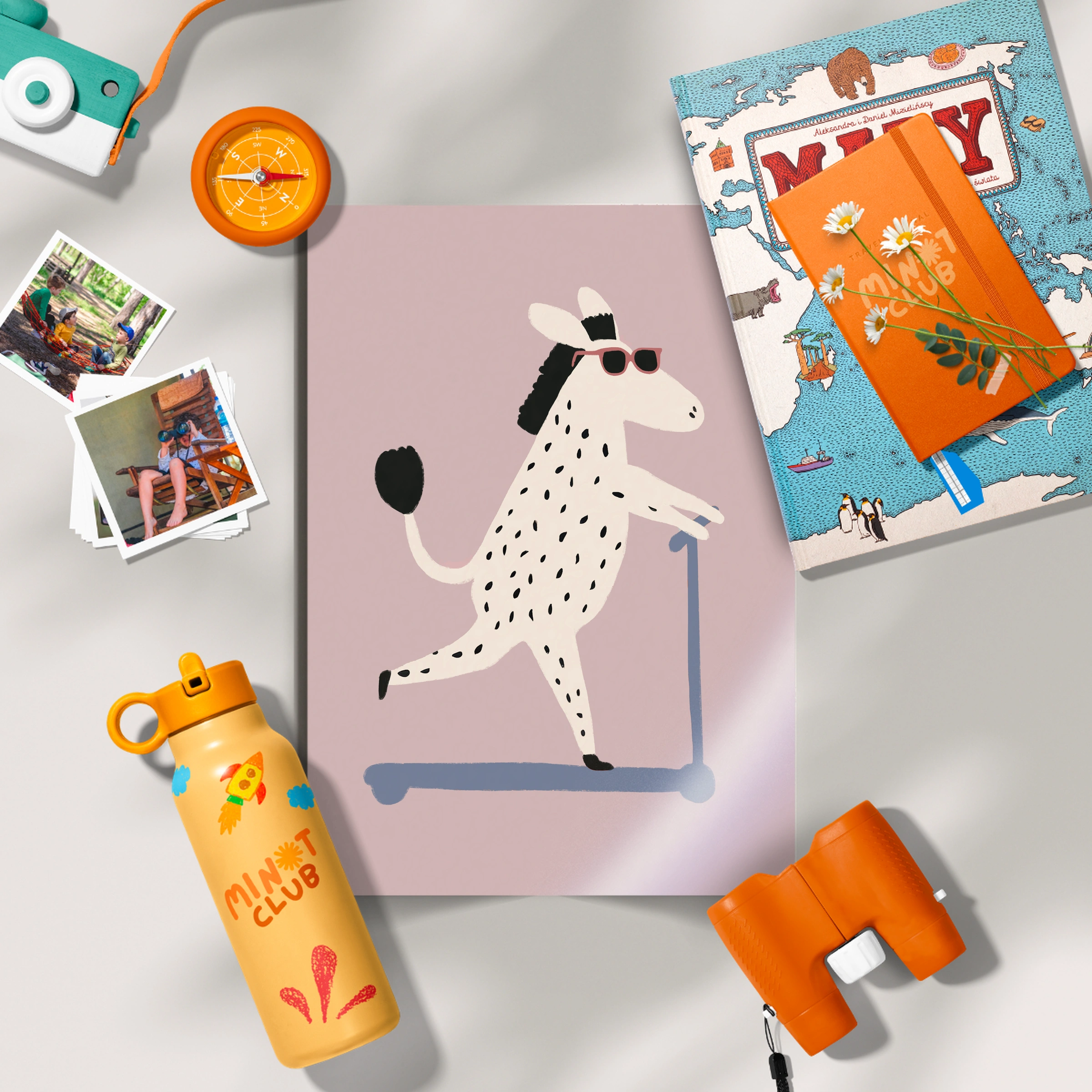 Scooter Zebra Nursery Print