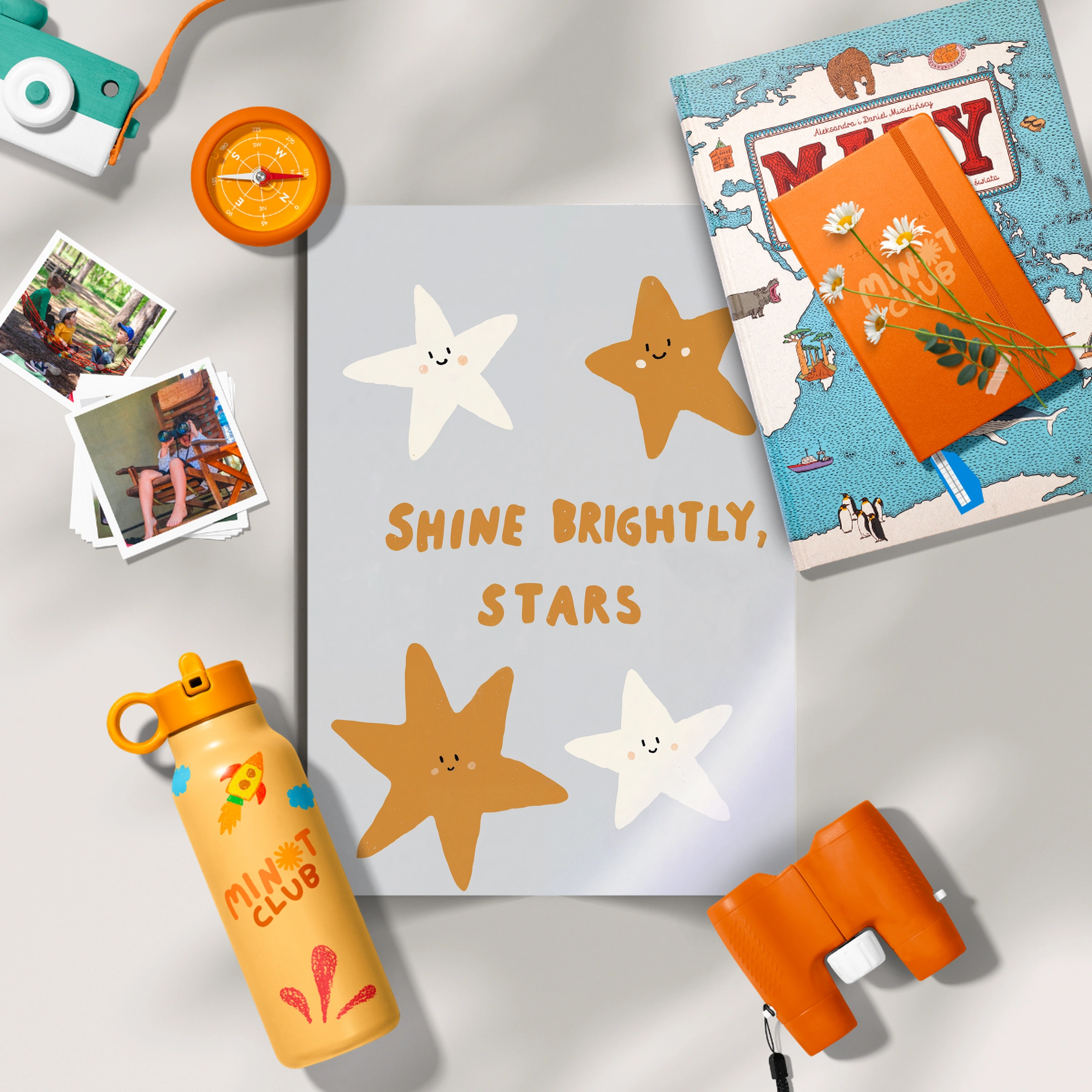 Shine Brightly Stars Nursery Print