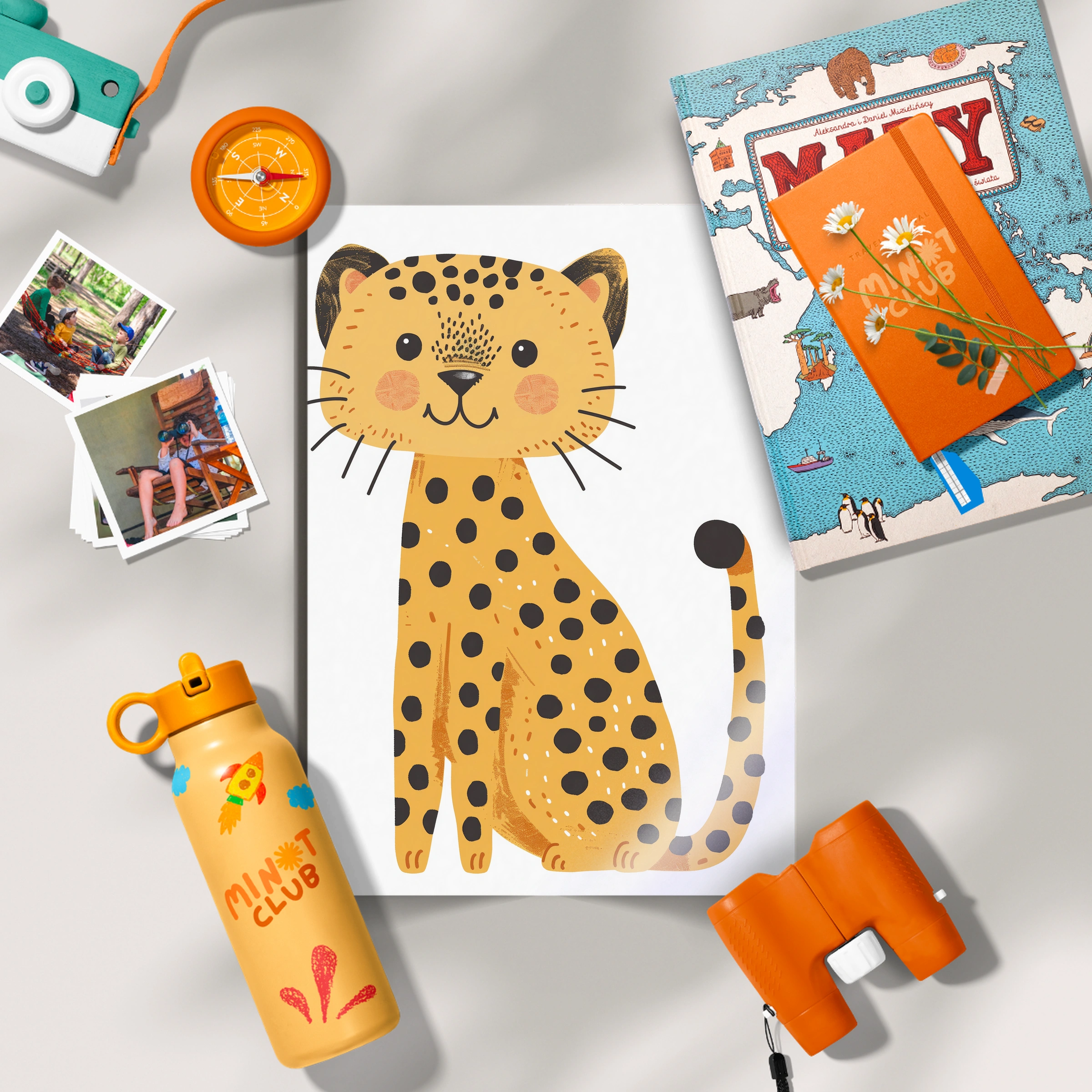 Sitting Cheetah Nursery Print
