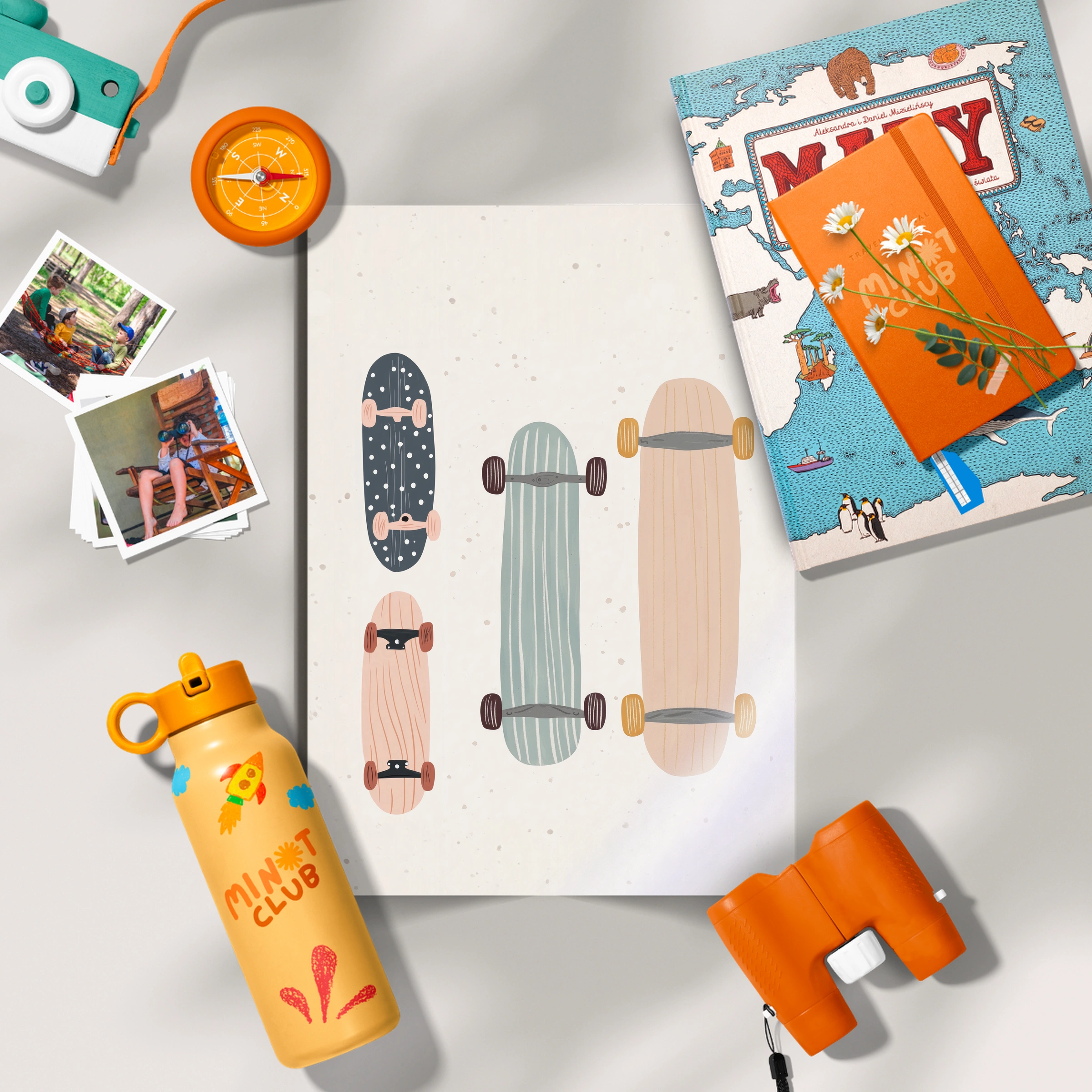 Skateboard Nursery Print